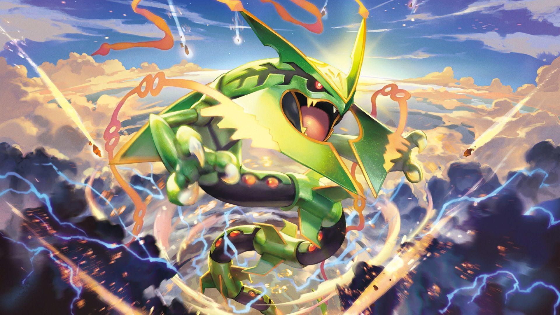 Mega Rayquaza Pokemon TCG XY Roaring. Pokémon