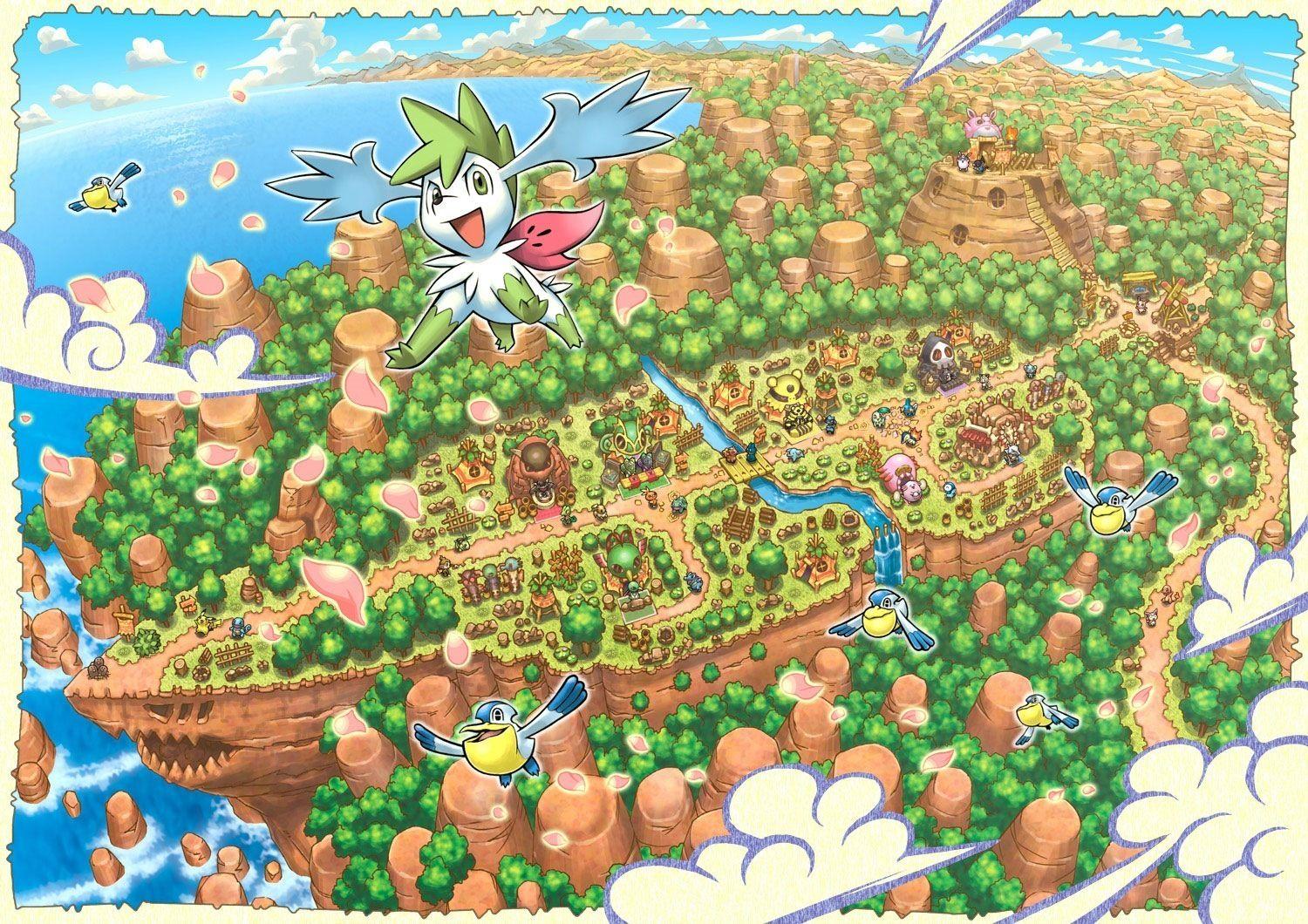 Pokemon Mystery Dungeon Image Explore Of Sky Shaymin HD Wallpaper