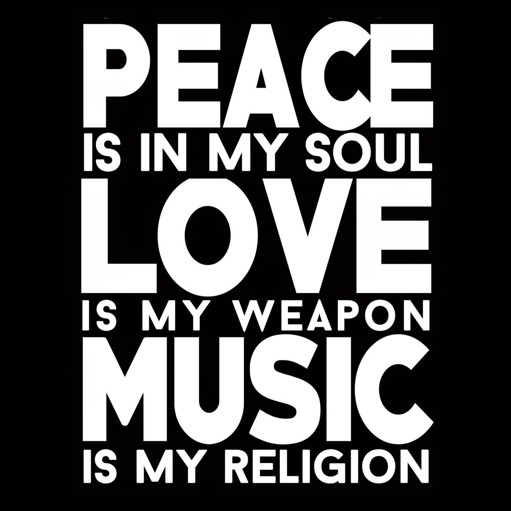 Hd Wallpaper Of Peace Love Music