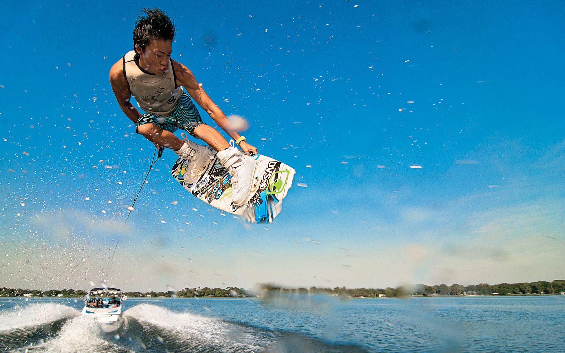 Wakeboarding Jump Full HD Wallpaper and Background Imagex1200