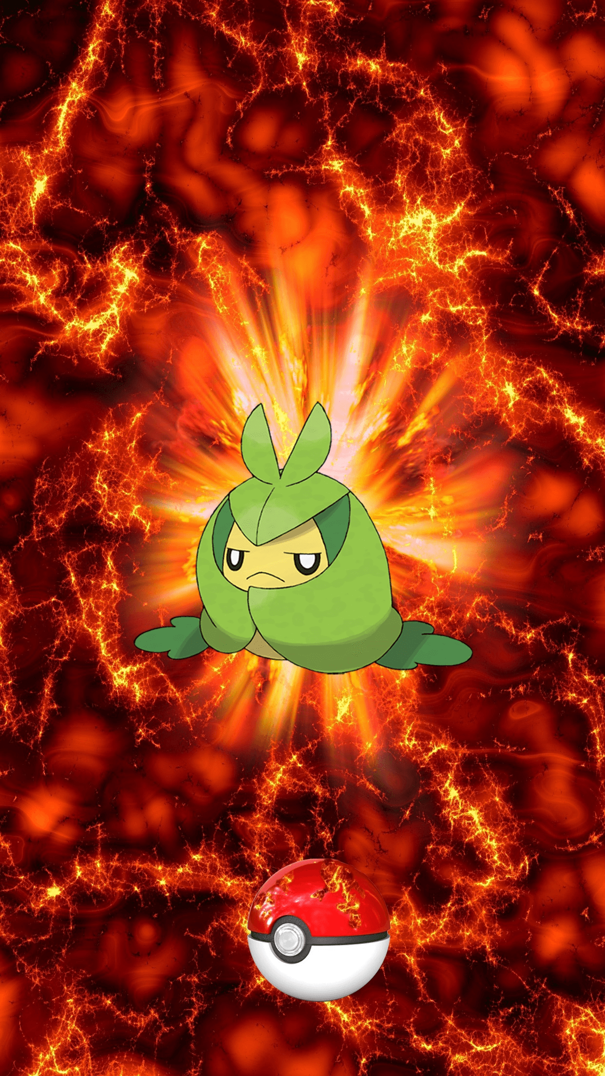 Fire Pokeball Swadloon Kurumayu 102 Sewaddle