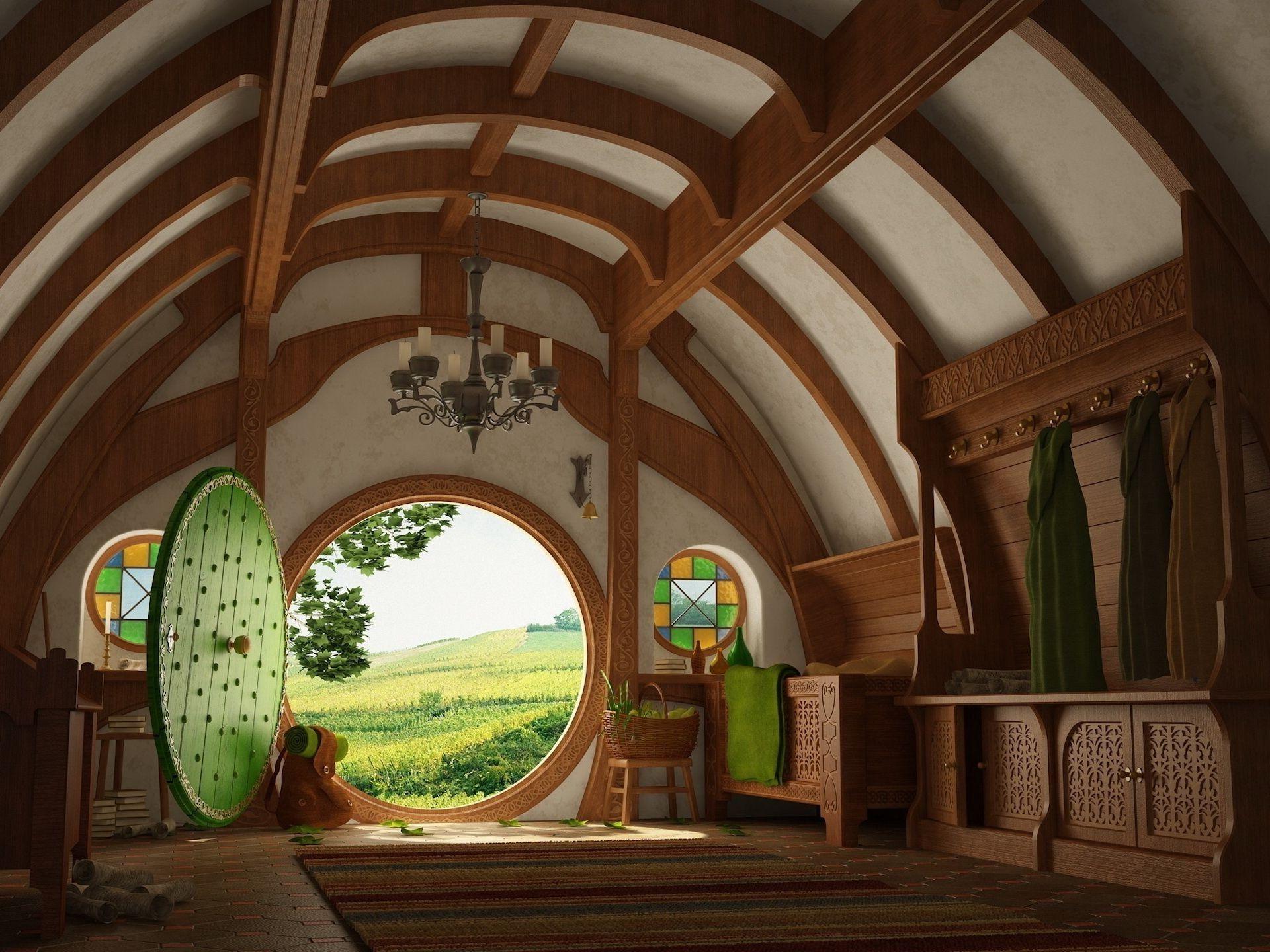 The hobbit Hobbiton the Shire middle earth. Android wallpaper for free