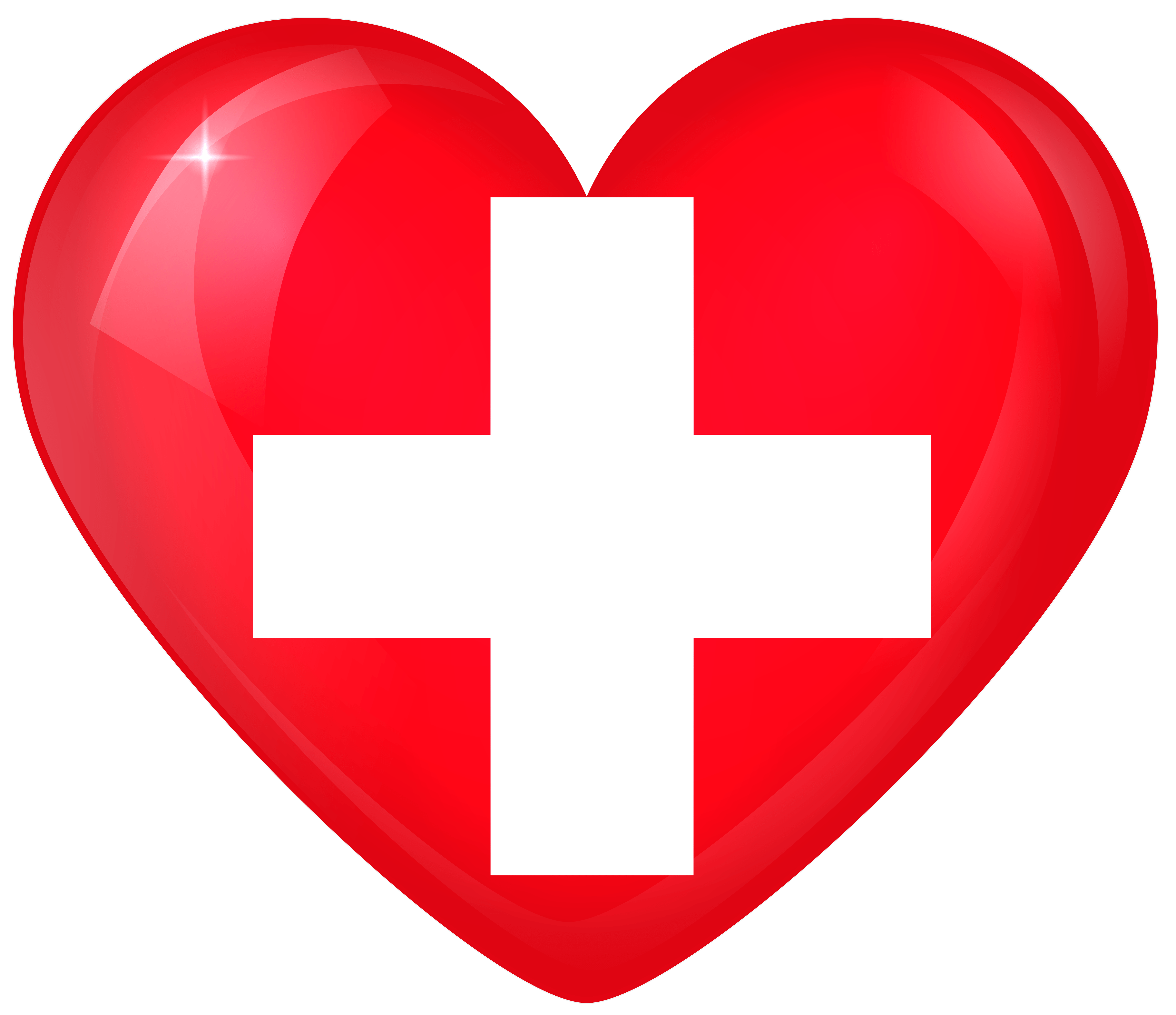 Switzerland Large Heart Flag Quality