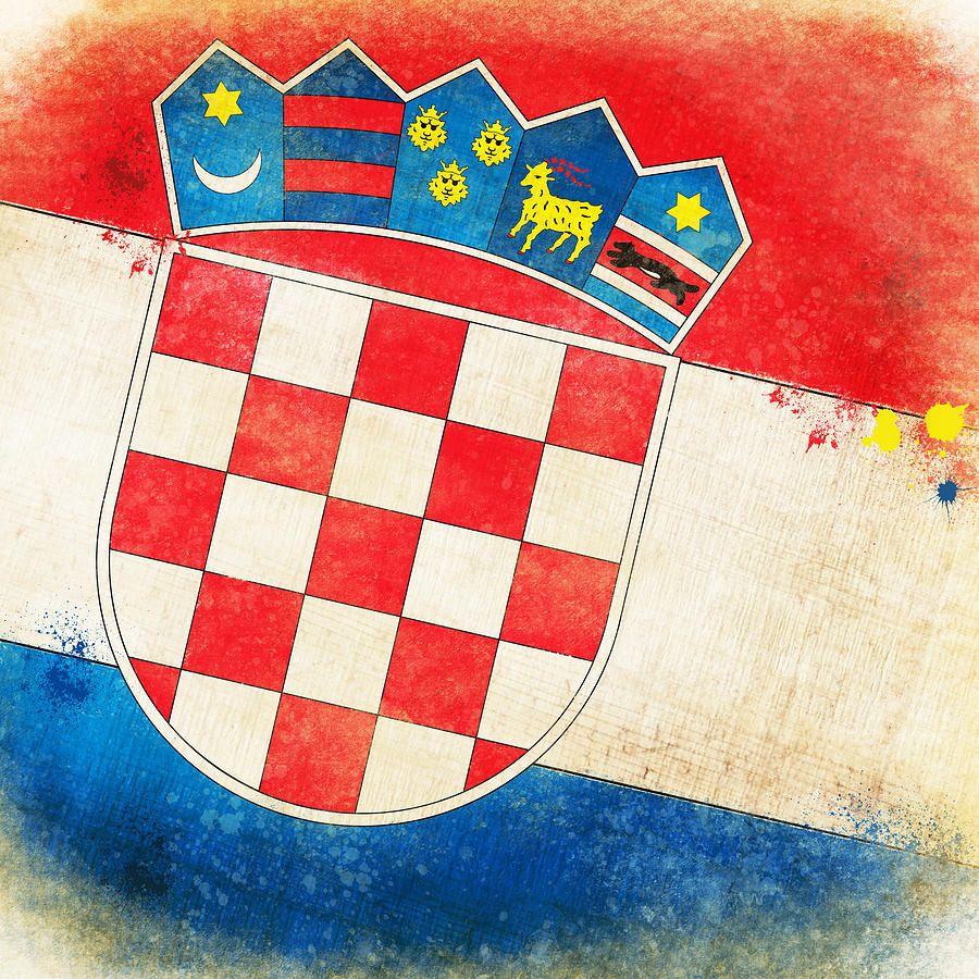 Croatia Flag Painting