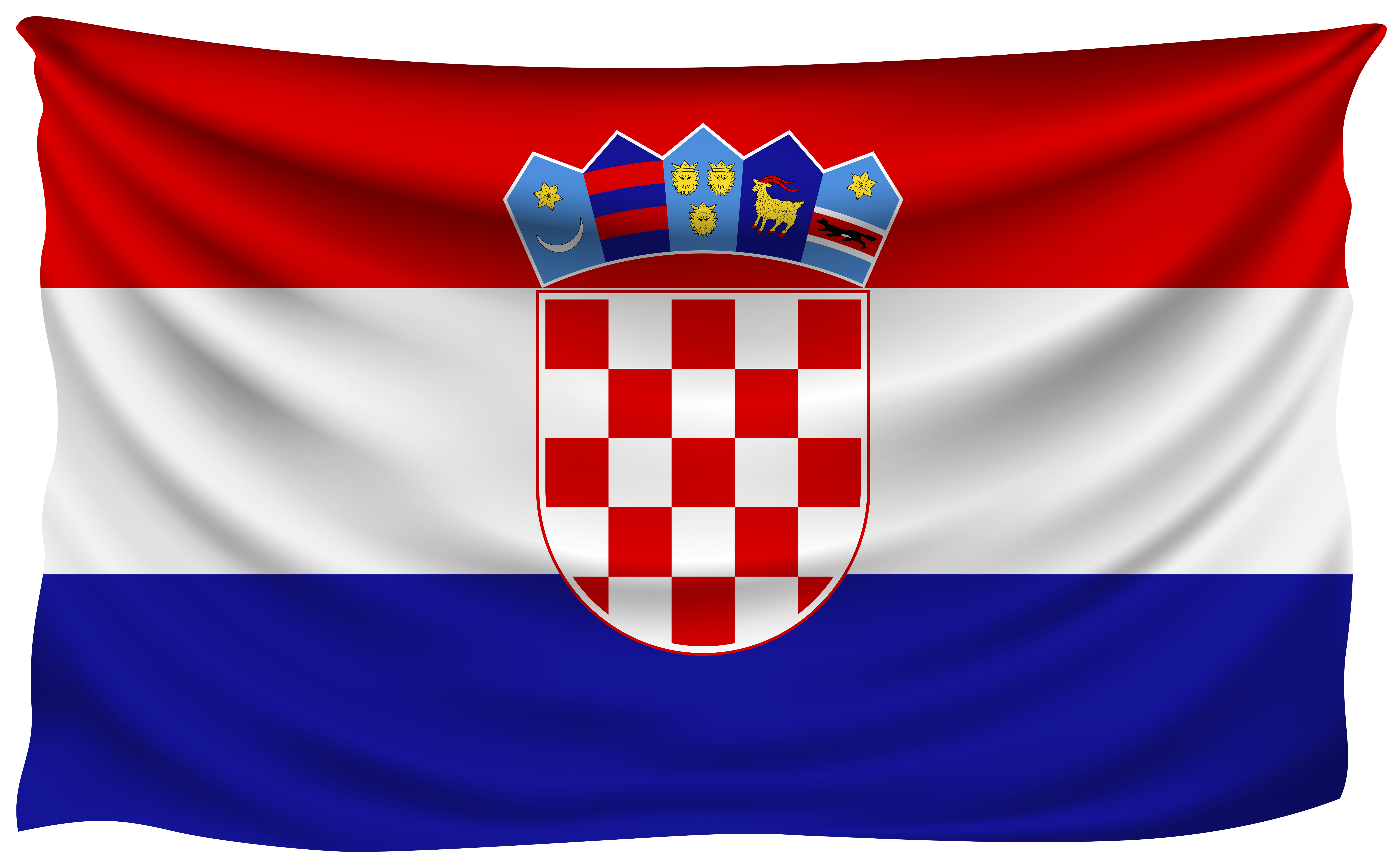 Croatia Wrinkled Flag Quality Image