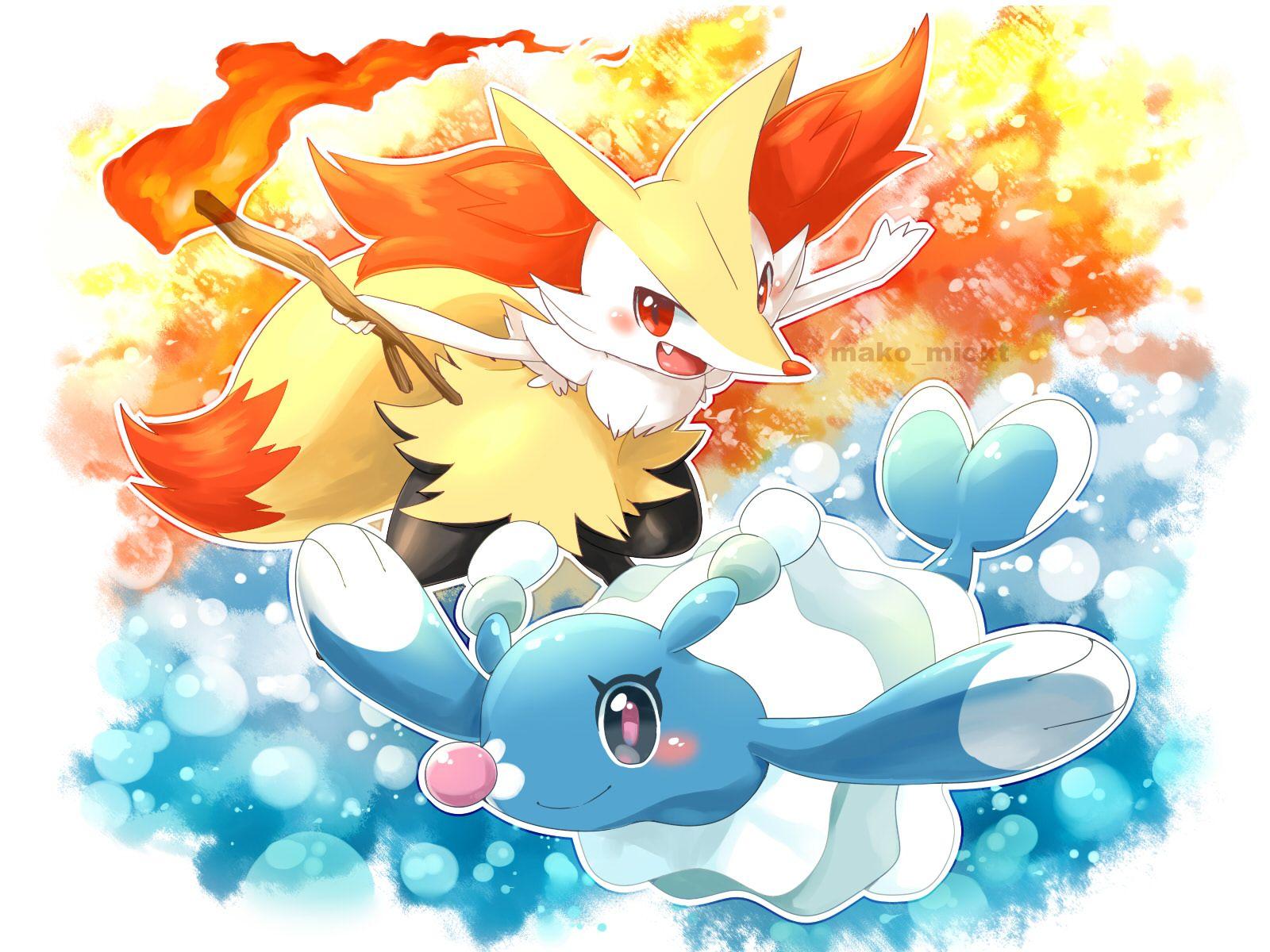 Braixen and Brionne are ready to perform!. Pokémon