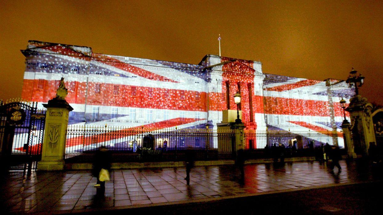 England London illuminated Buckingham Palace wallpaperx1080