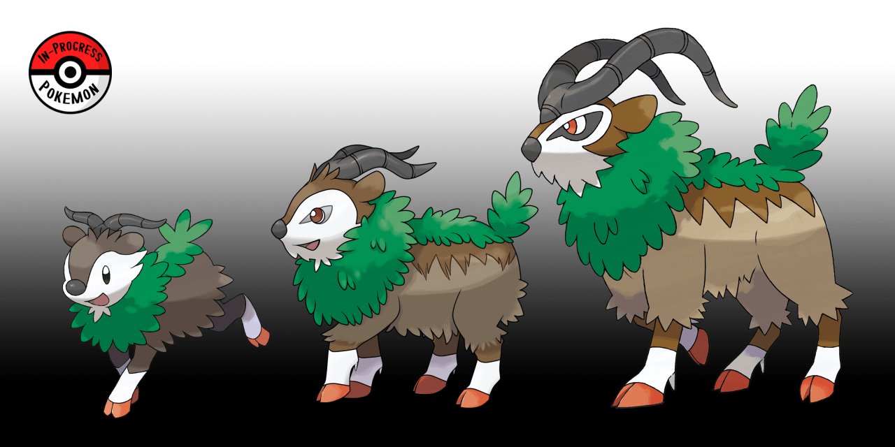 In Progress Pokemon Evolutions.5 And Gogoat Are