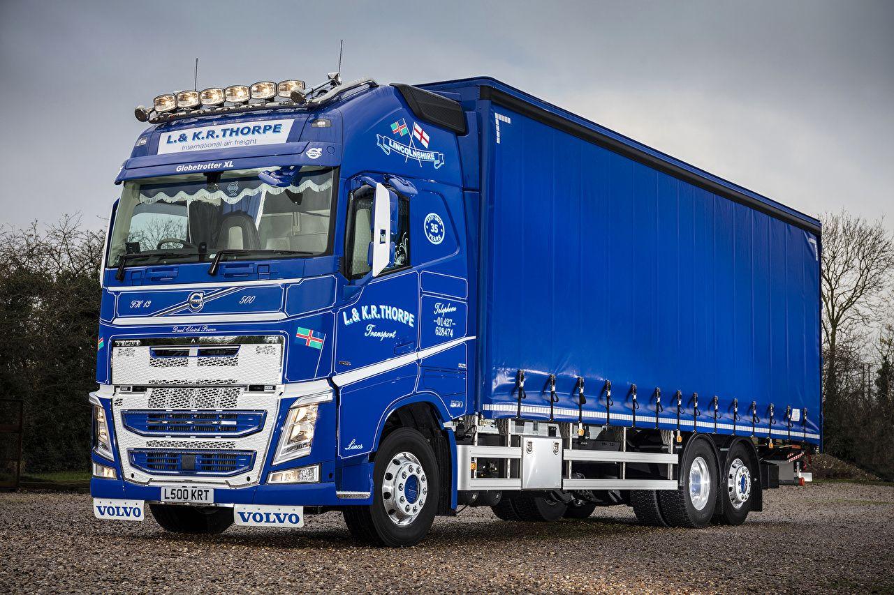 Wallpaper Volvo Trucks Blue Cars