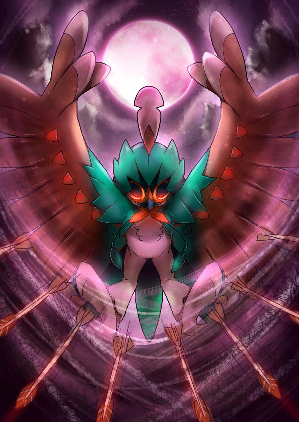 Decidueye used Ominous Wind!. Pokémon Sun and Moon