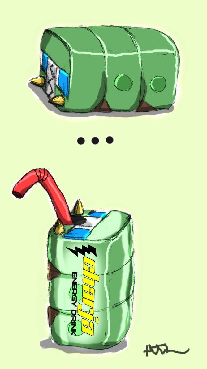 Charjabug Energy Drink. Keeps you going. Pokémon