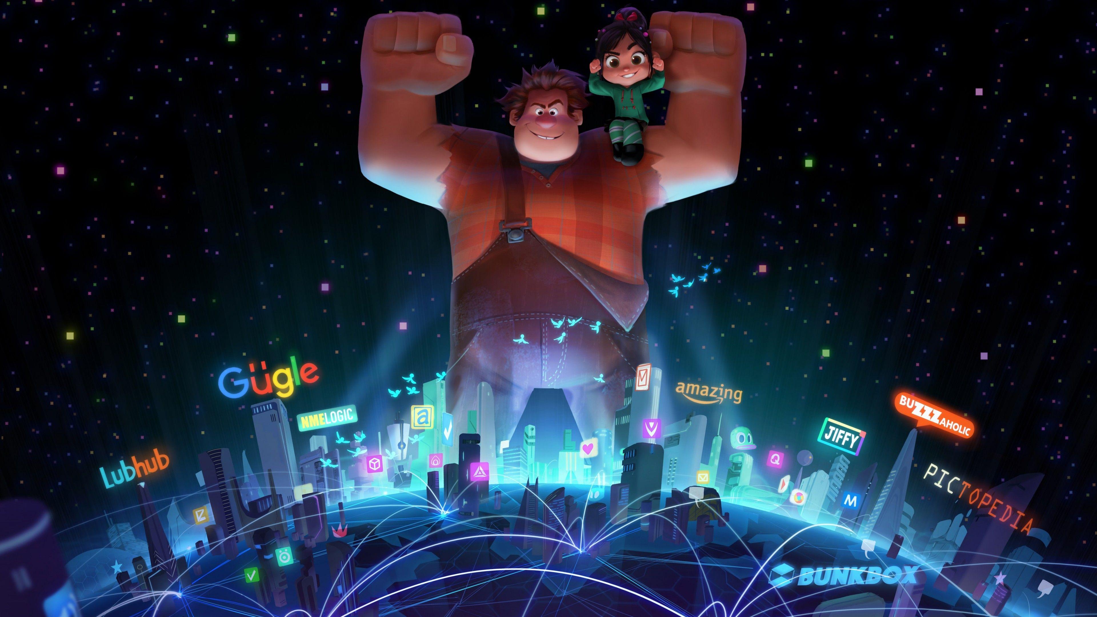 Wallpaper Ralph Breaks The Internet: Wreck It Ralph 4k, Movies