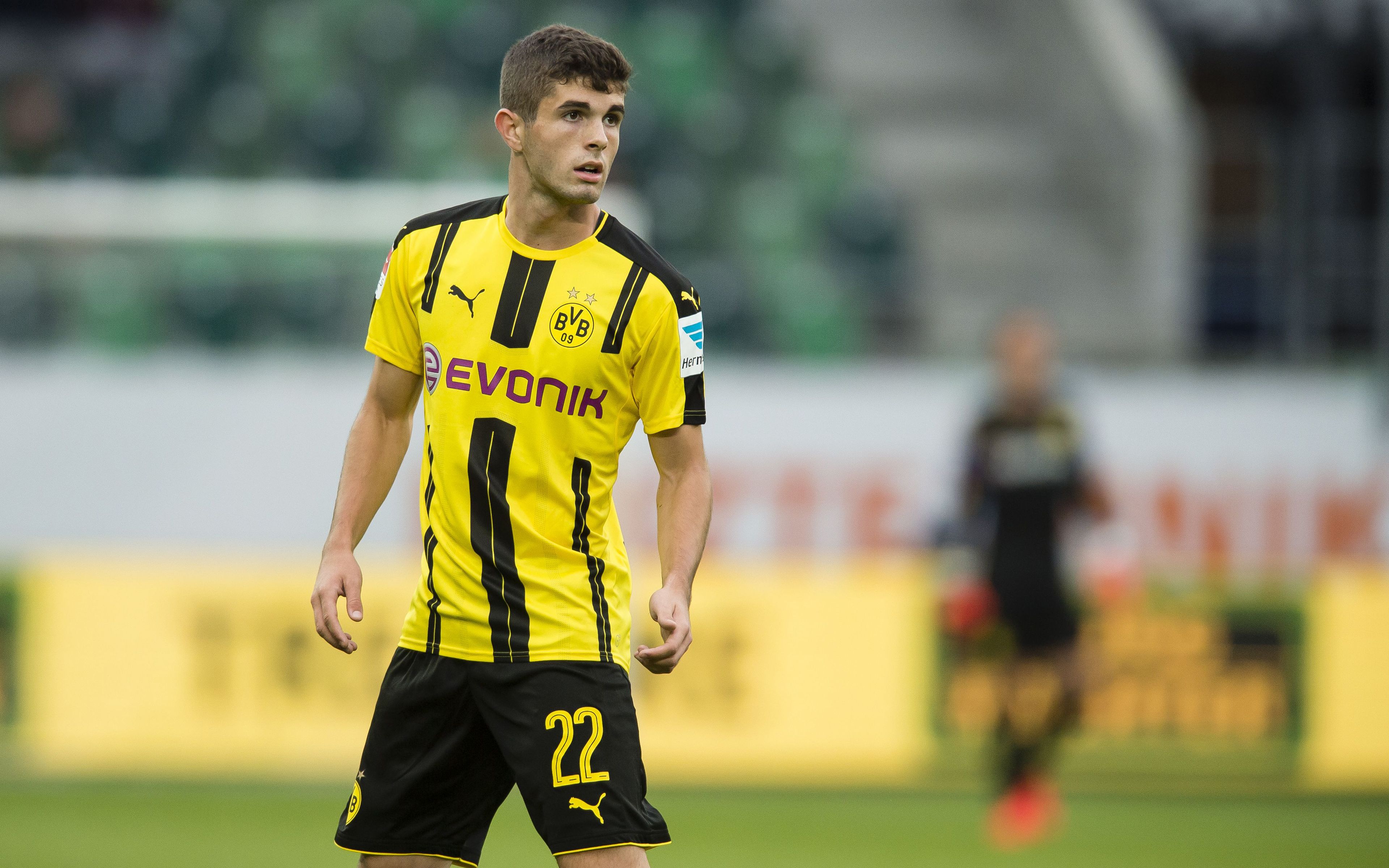 Download wallpaper Christian Pulisic, 4k, BVB, soccer, footballers