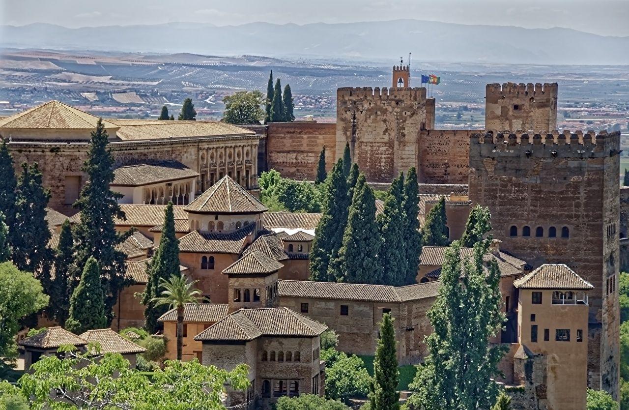 Wallpaper Spain Fortress Alhambra, Granada Castles Cities