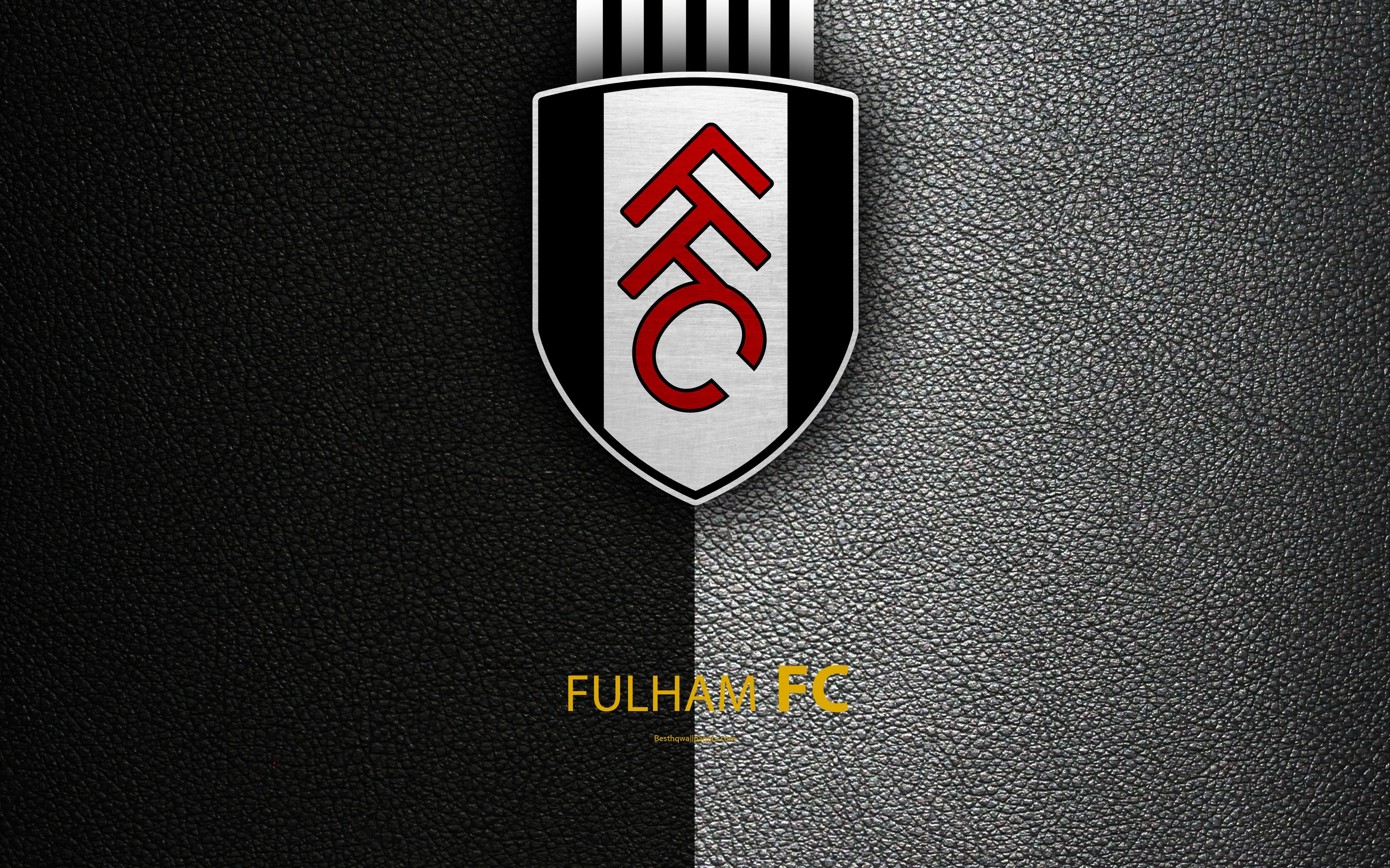 Download wallpaper Fulham FC, 4K, English football club, logo