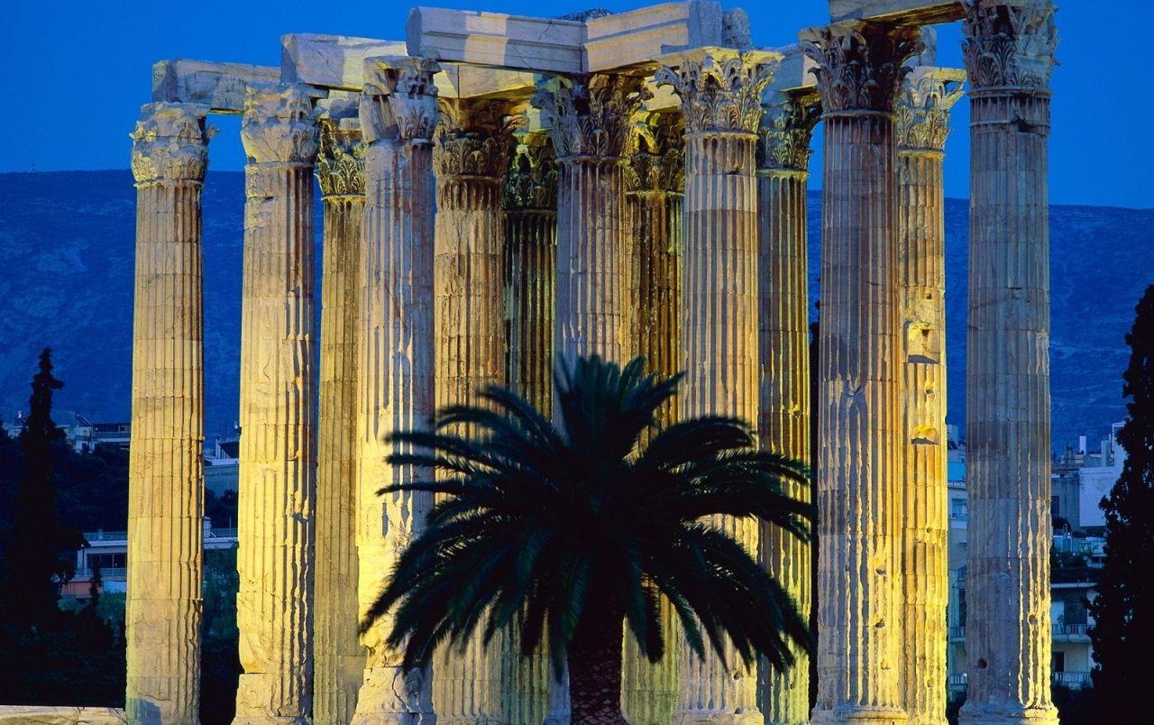 Temple of Olympian Zeus, Greece wallpaper