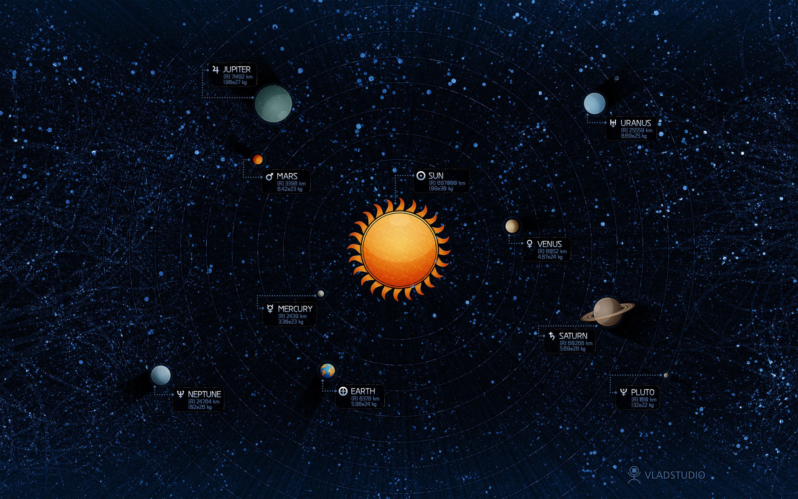 Wallpaper Solar system, Planets, Earth, Mercury, Venus, Mars