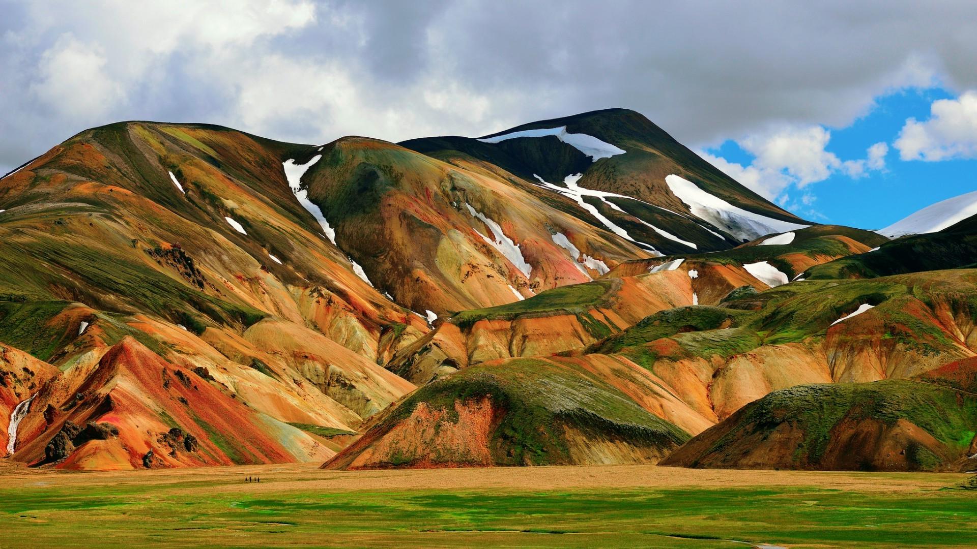 nature, Landscape, Mountain, Iceland, Snow, Field, Hill Wallpaper