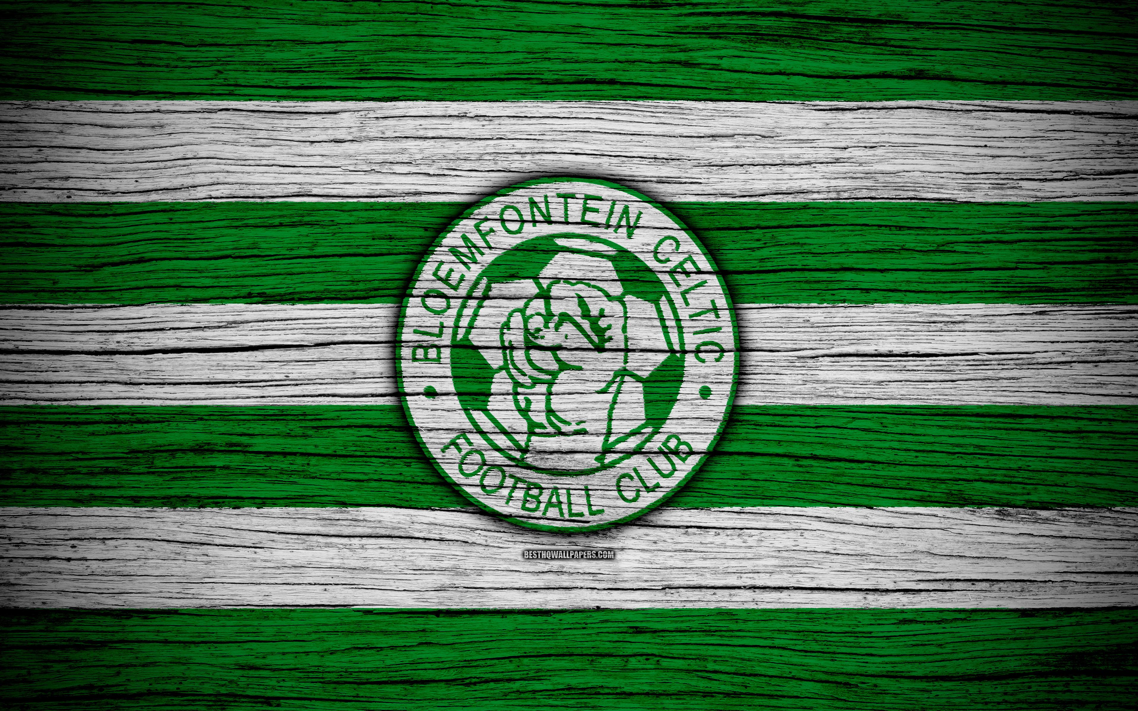 Download wallpaper FC Bloemfontein Celtic, 4k, wooden texture