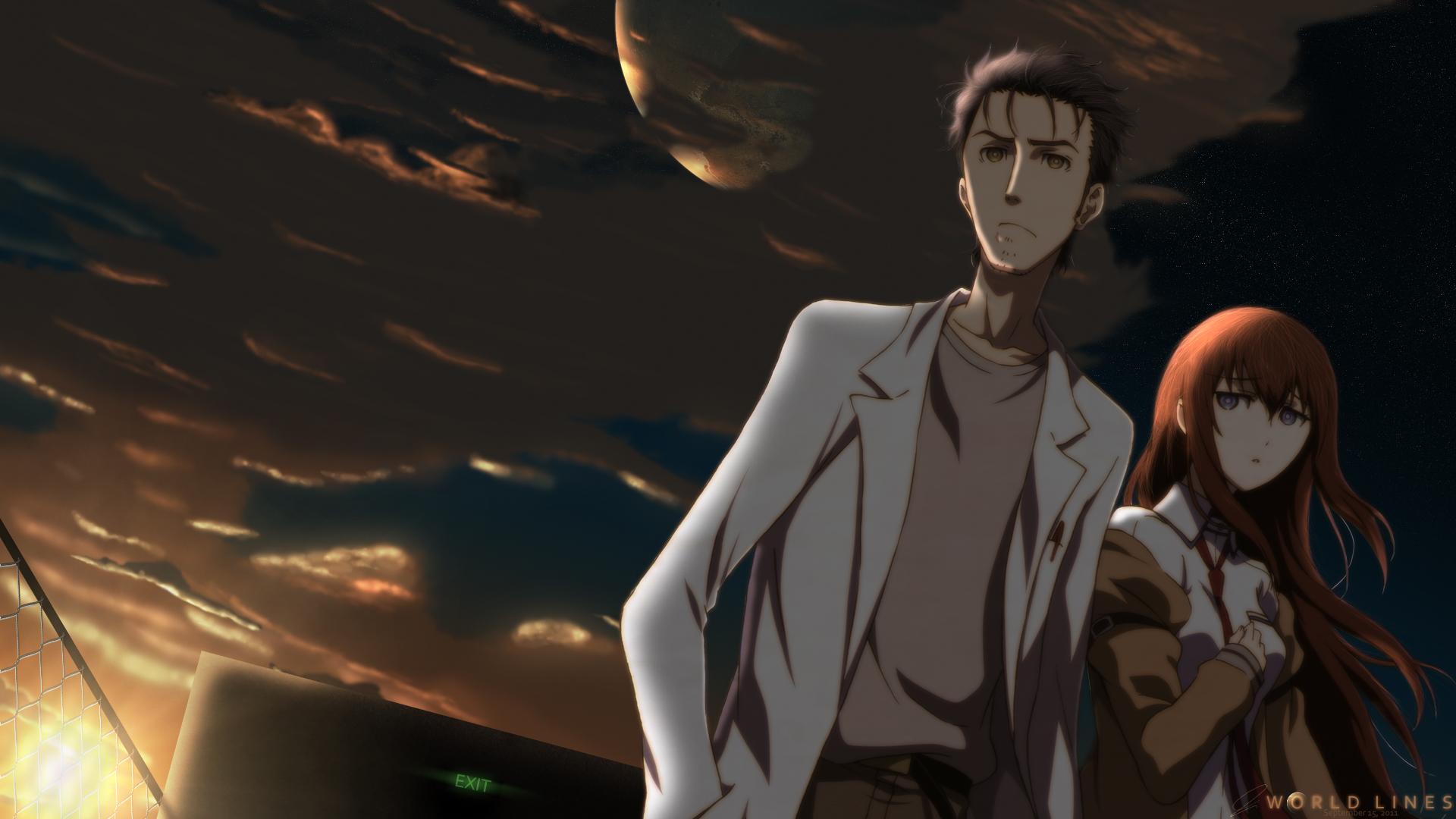 Okabe Rintarou image Okabe Rintarou and Makise Kurisu HD wallpaper