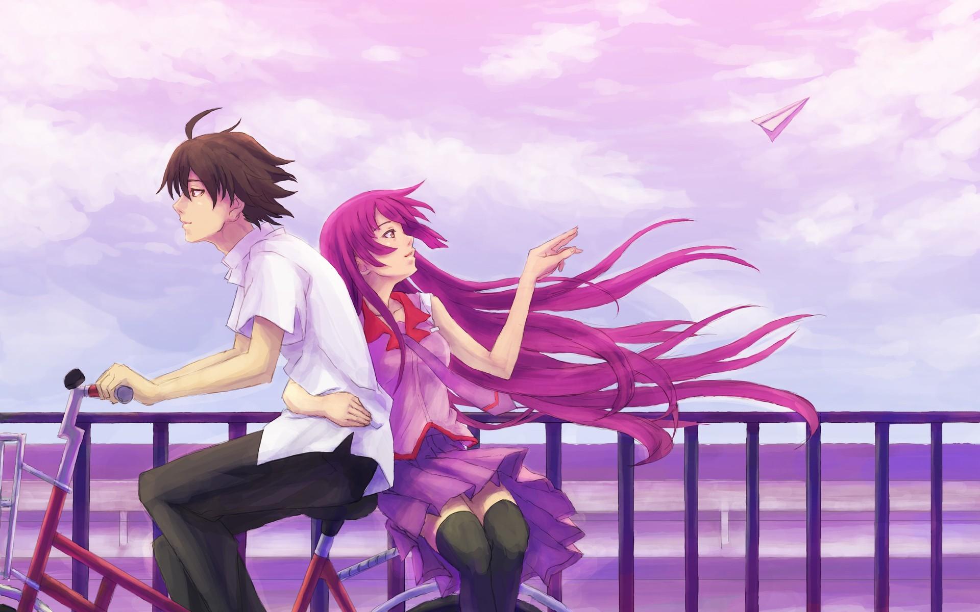 anime boys, #anime girls, #Araragi Koyomi, #Senjougahara Hitagi