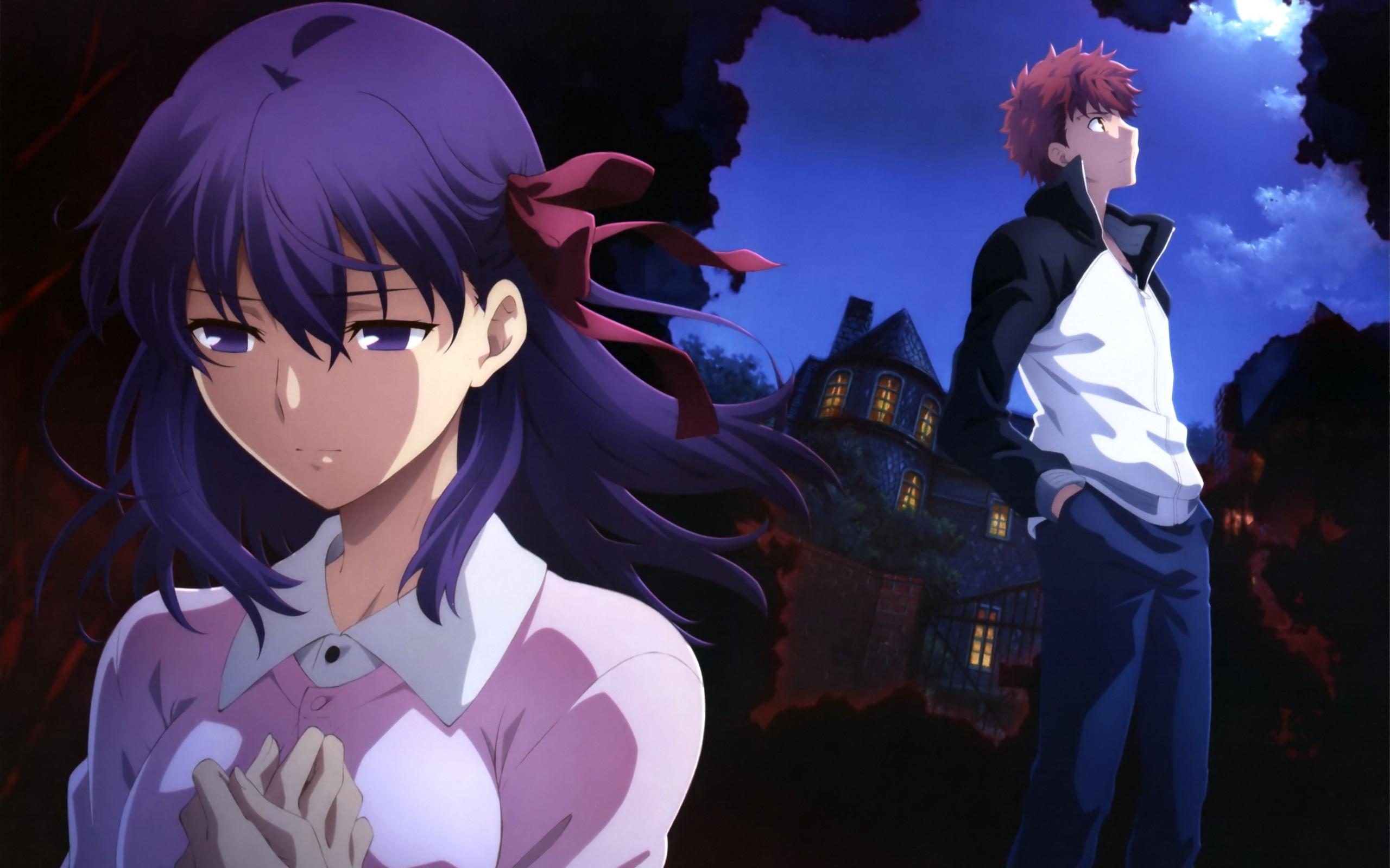 Download 2560x1600 Emiya Shirou, Matou Sakura, Fate Stay Night, Moon