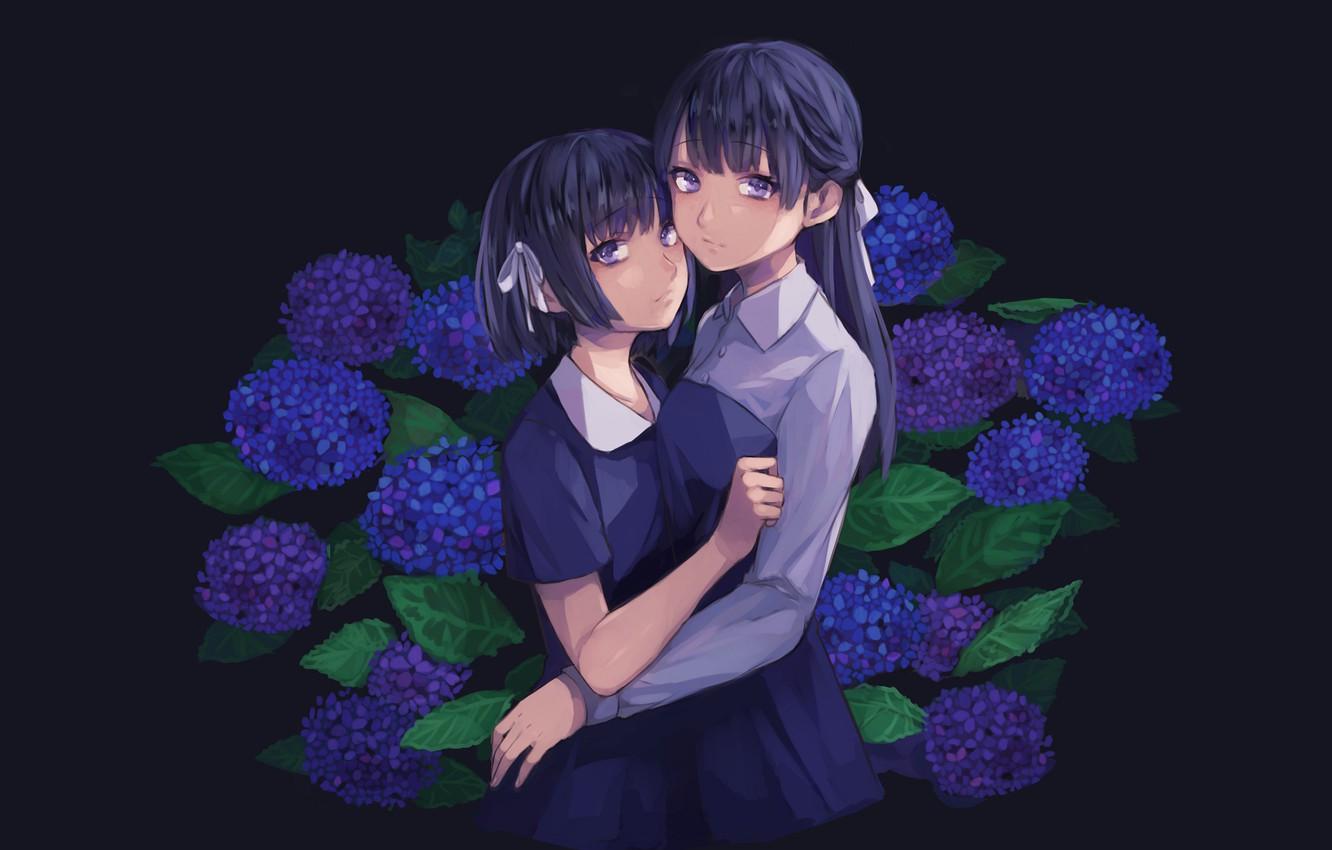 Wallpaper flowers, girls, hydrangea, Fate stay night, Fate / Stay