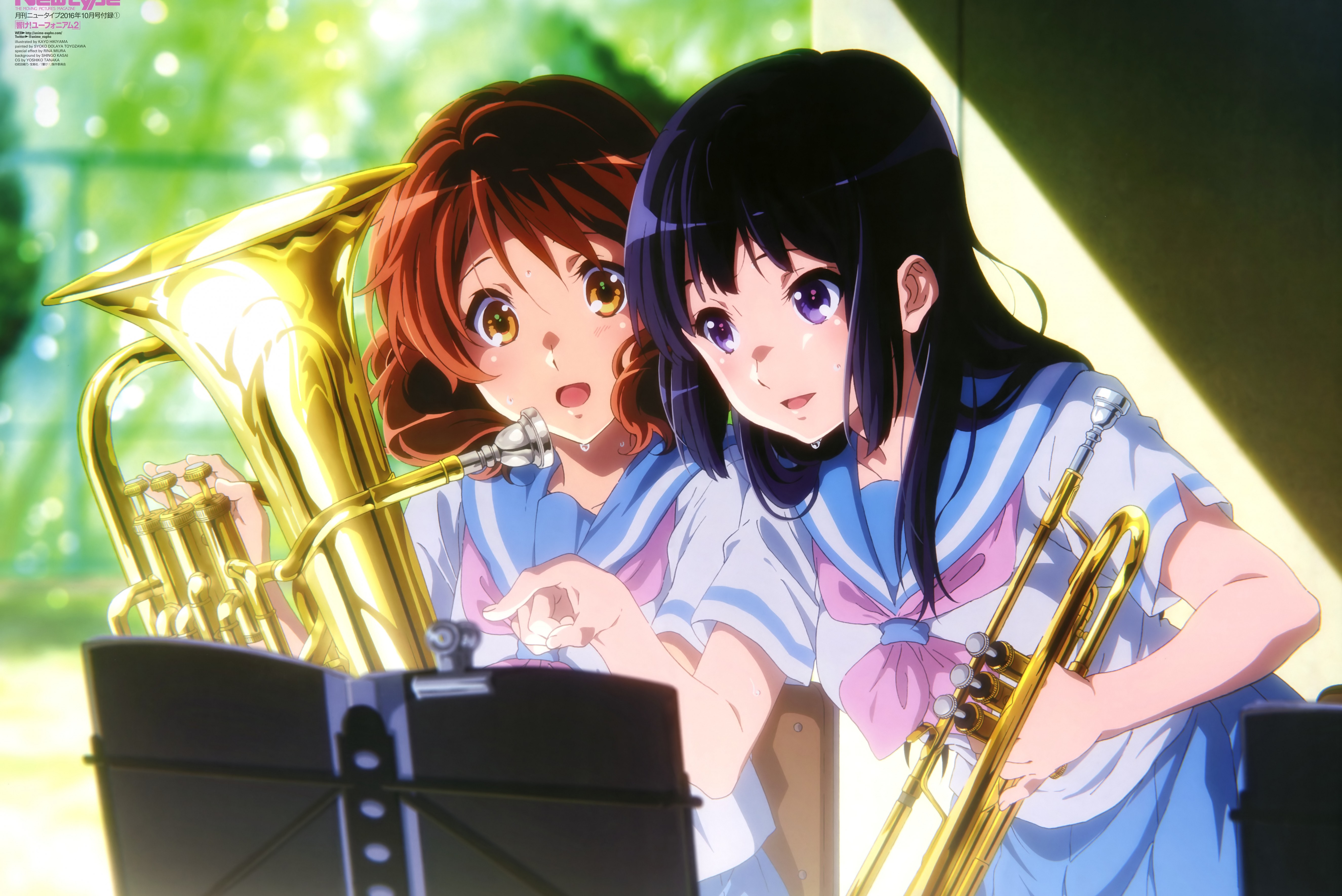 Download 5300x3538 Hibike Euphonium, Kousaka Reina, Oumae Kumiko