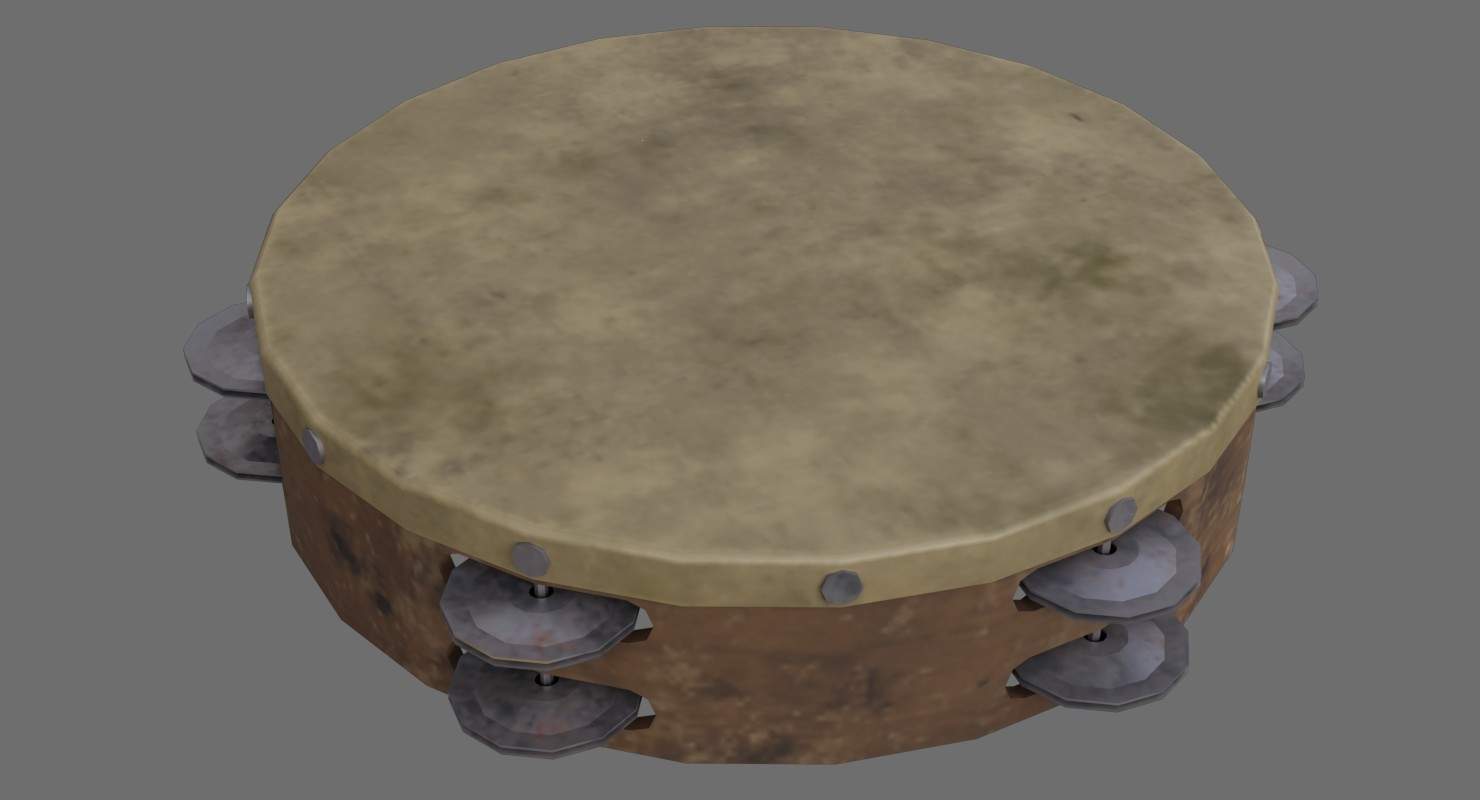 Tambourine old 3D Model