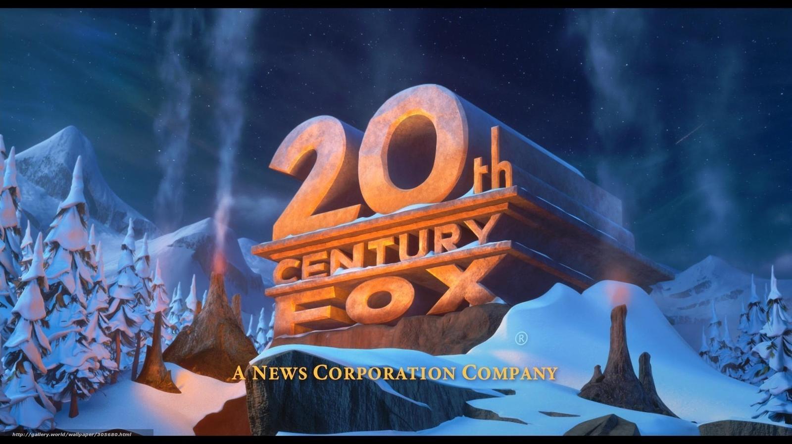Download wallpaper 20th century fox, Film, logo, snow free desktop