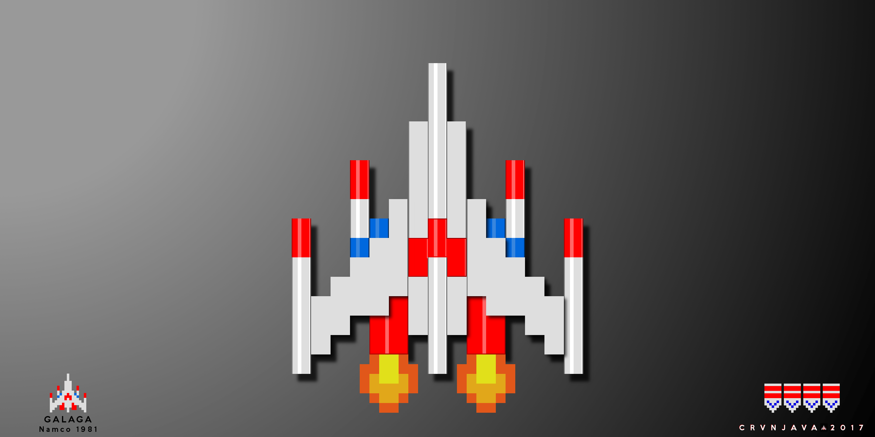 Galaga Fighter Ship wallpaper. Gaming. Arcade games