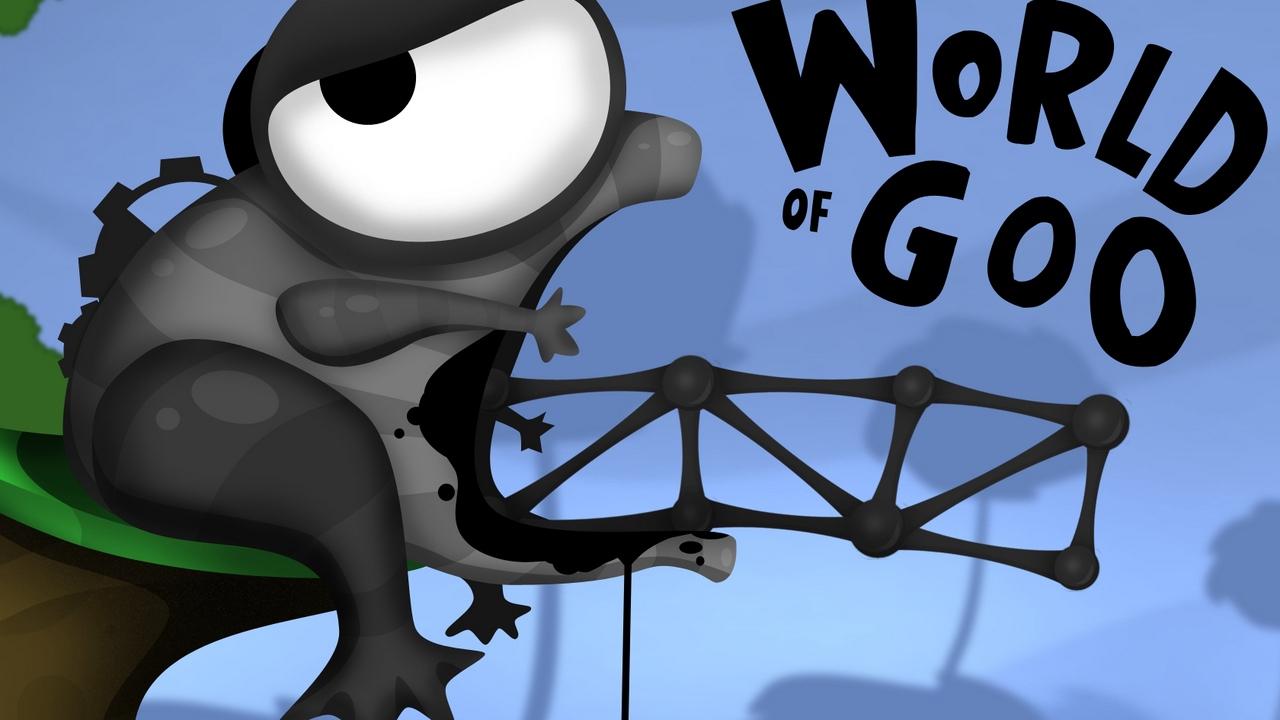 Download wallpaper 1280x720 world of goo, frog, eye, goo hd, hdv