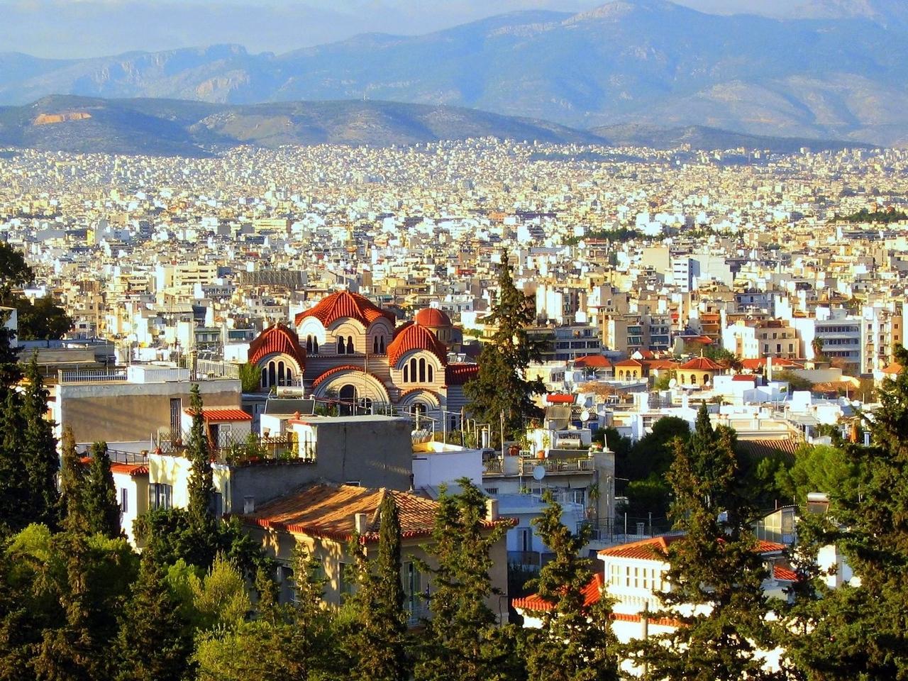 Download wallpaper 1280x960 athens, greece, city, building standard