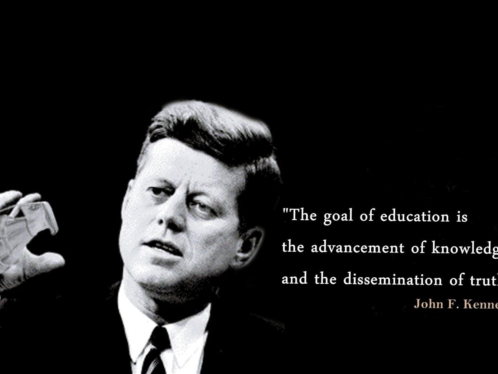 John F. Kennedy Education Quotes Wallpaper 00817