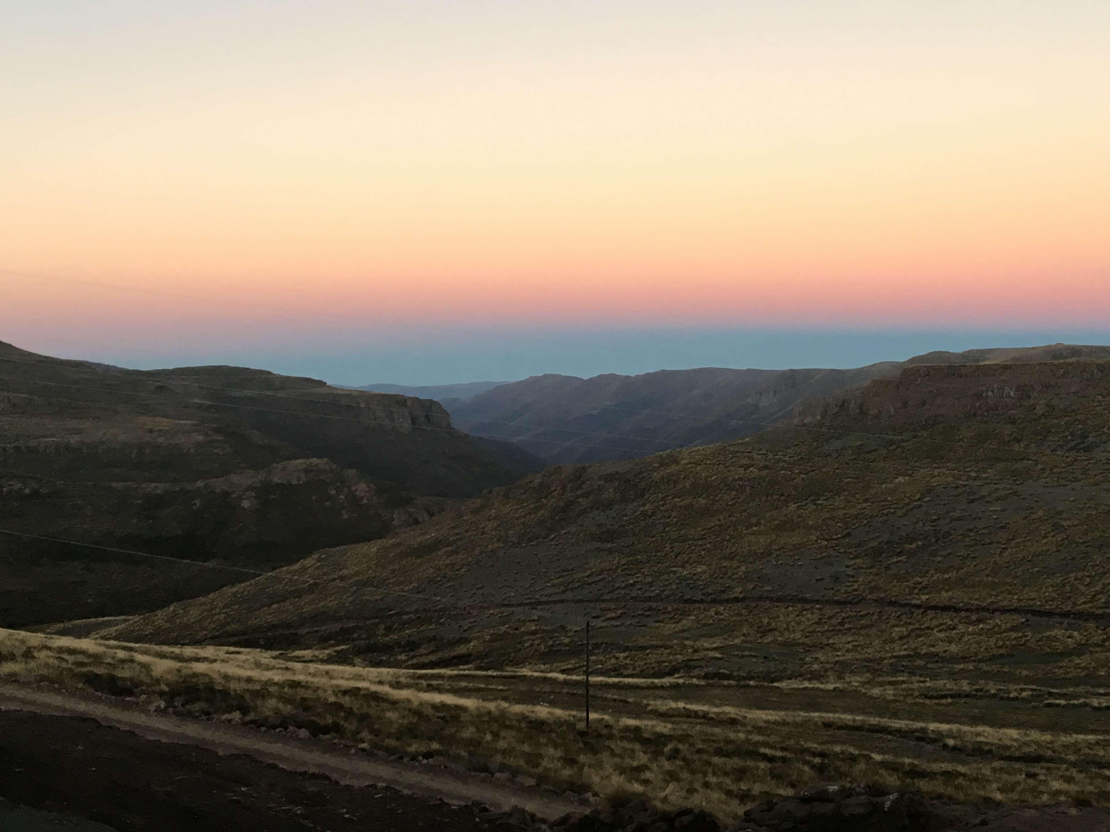 lesotho, mountains, shadows, sunrise, valley, valleys 4k wallpaper