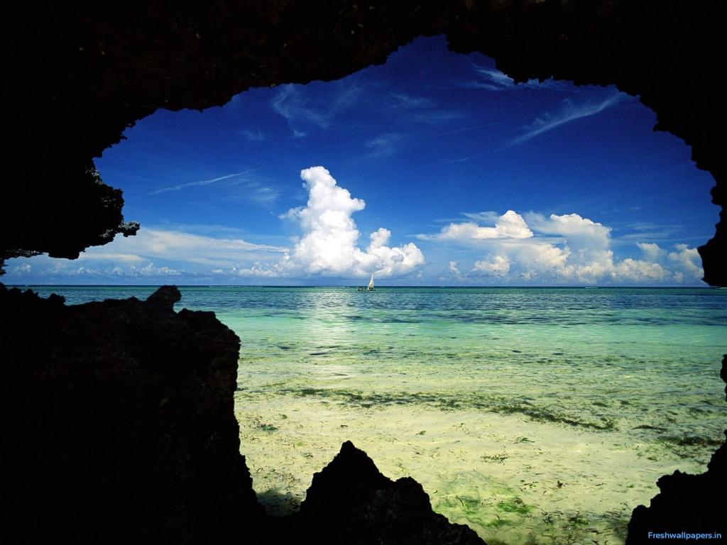 Natural Frame, Zanzibar, Tanzania wallpaper