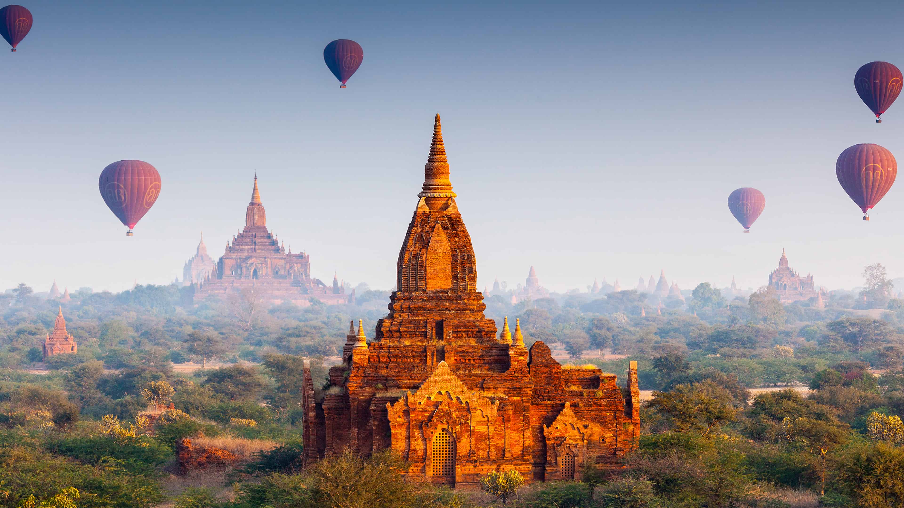 Buddhist Temples Bagan Myanmar UHD 4K Wallpaper