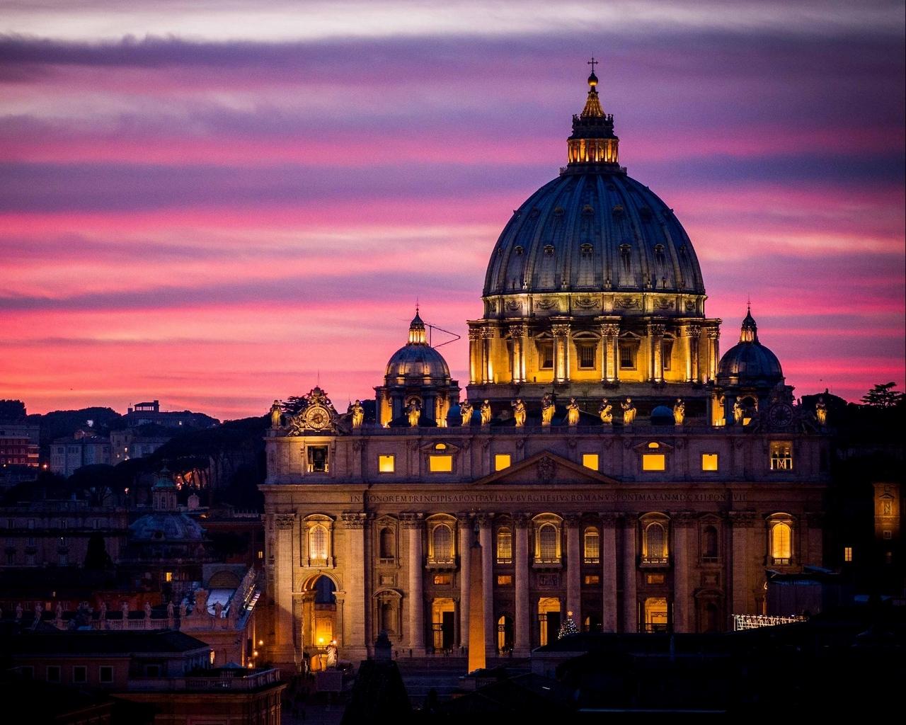 Download wallpaper 1280x1024 rome, italy, vatican, st peters