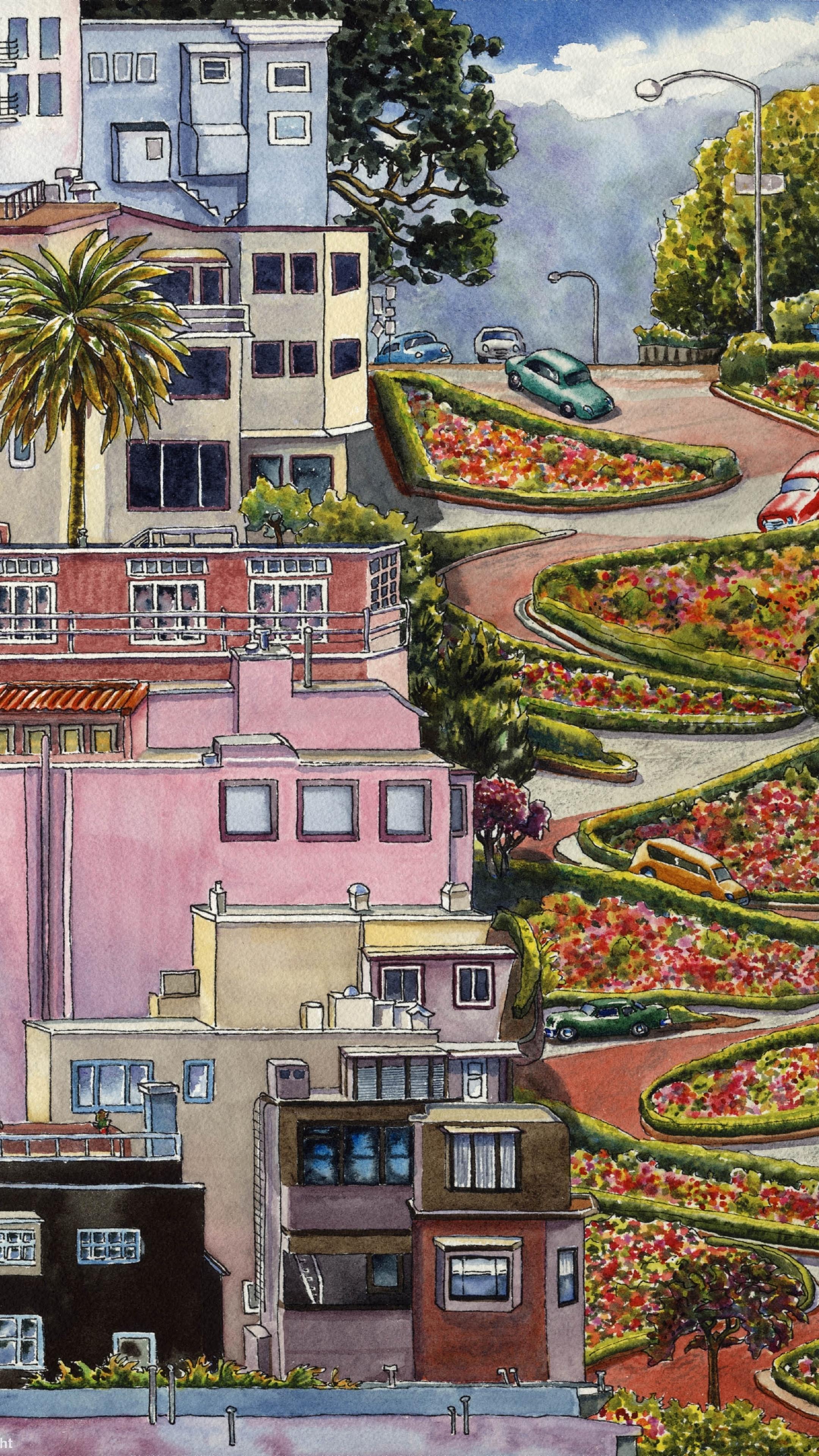 Download Lombard Street, San Francisco, California 240x400