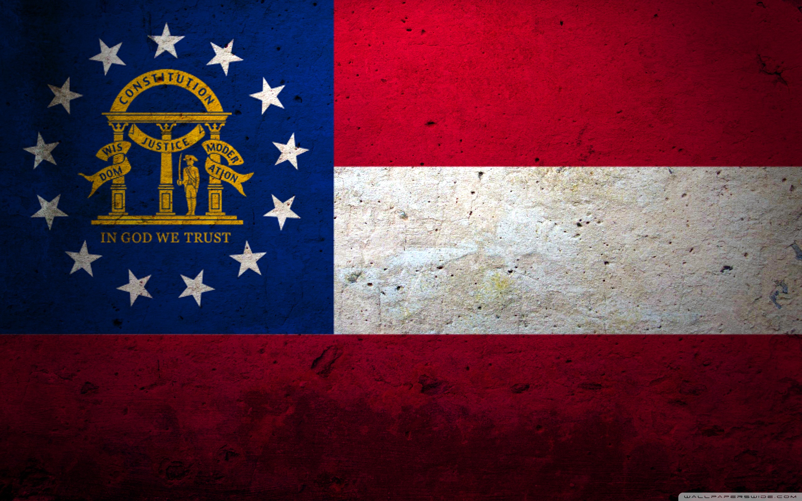 Grunge Flag Of Georgia (US State) ❤ 4K HD Desktop Wallpaper for 4K