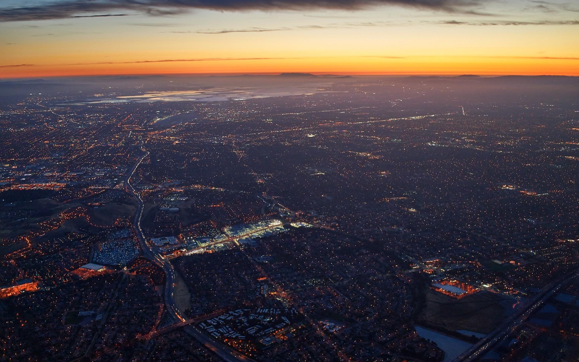 Silicon Valley, San Francisco, Aerial view, Technology, Sunset, San