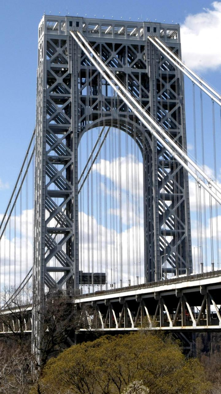 Download 720x1280 Wallpaper George Washington Bridge, Girder Bridge