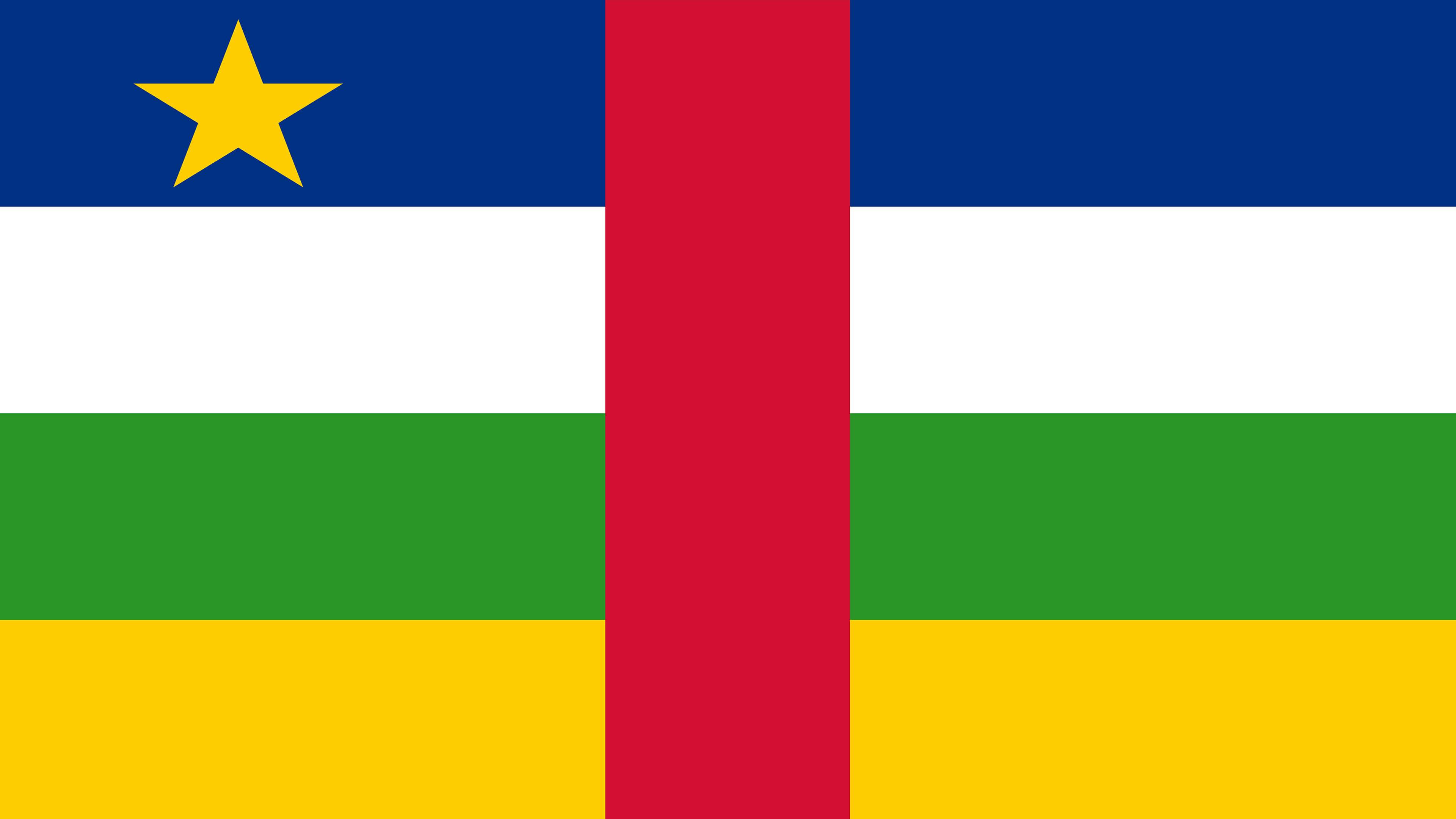 Central African Republic Flag UHD 4K Wallpaper