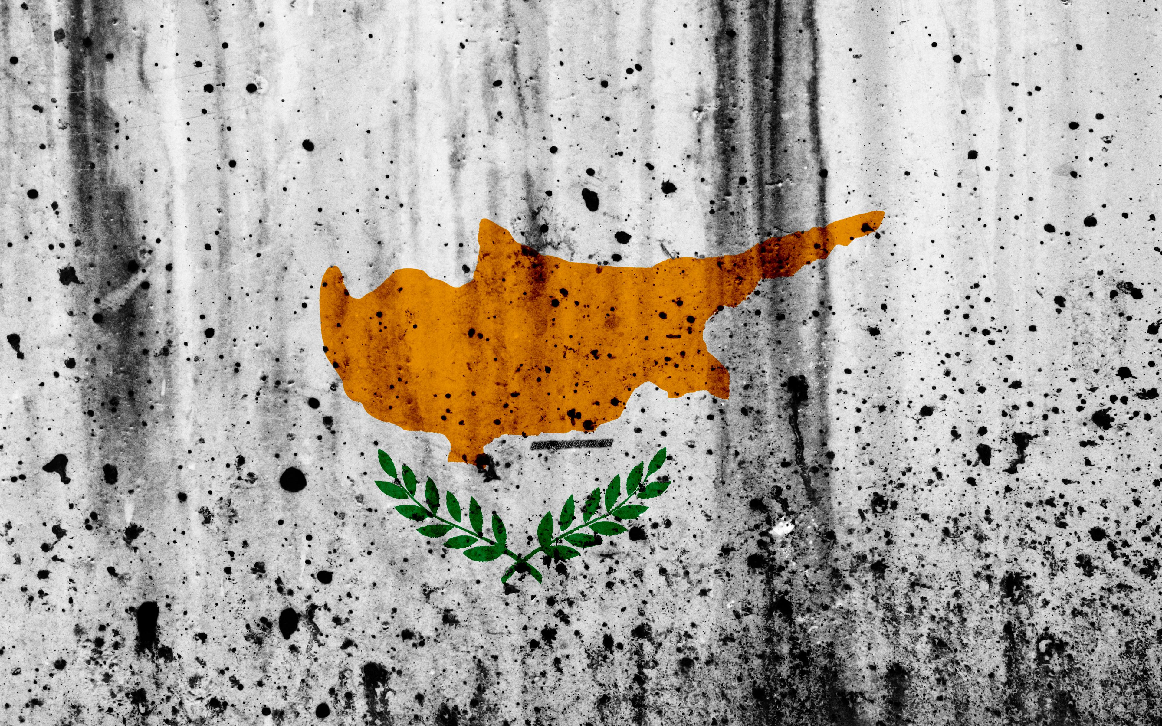 Download wallpaper Cypriot flag, 4k, grunge, flag of Cyprus, Europe