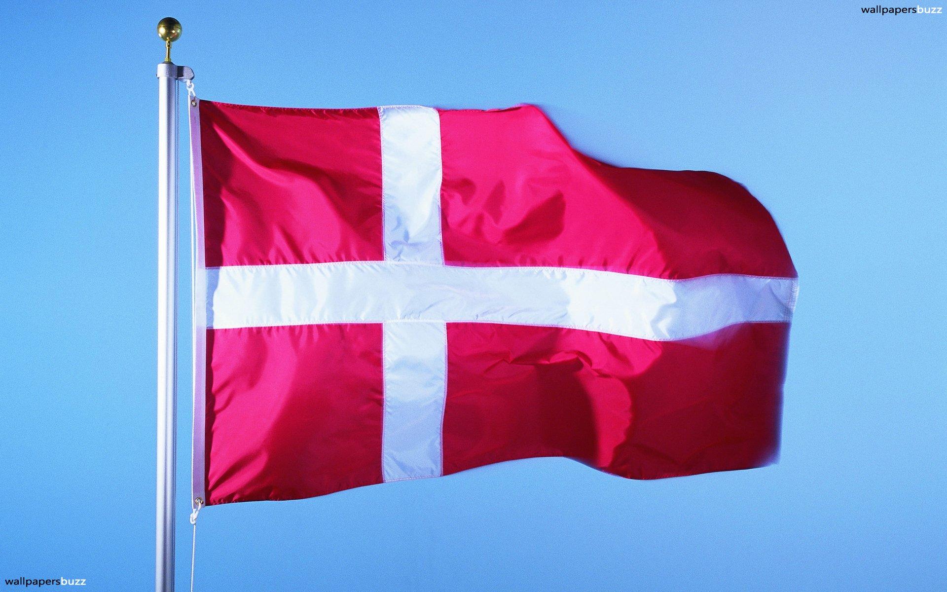The flag of Denmark HD Wallpaper