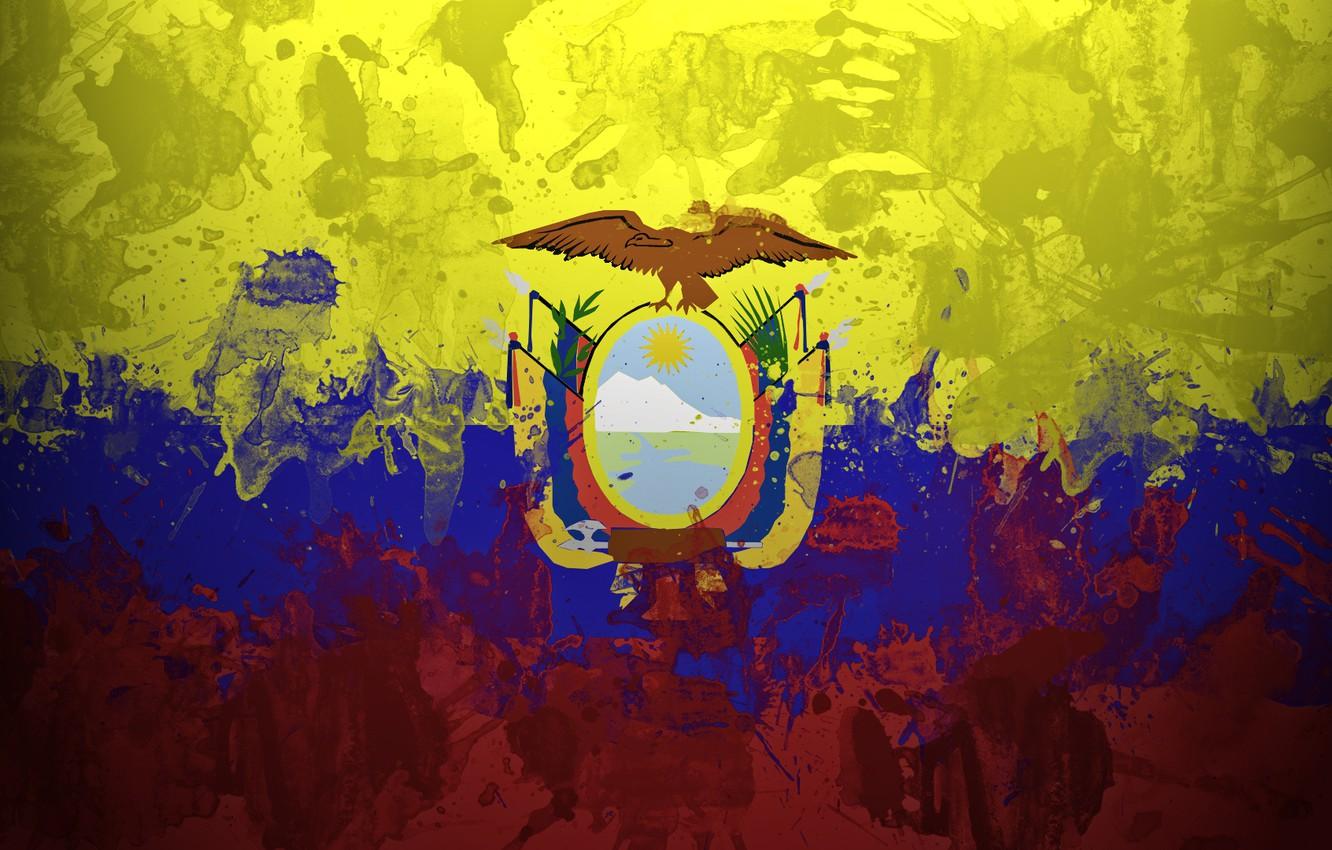 Wallpaper paint, flag, flag, Ecuador, The Republic Of Ecuador