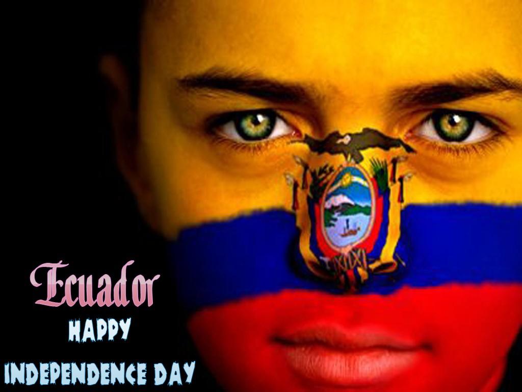 Ecuador Independence Day. Flags & Quotes