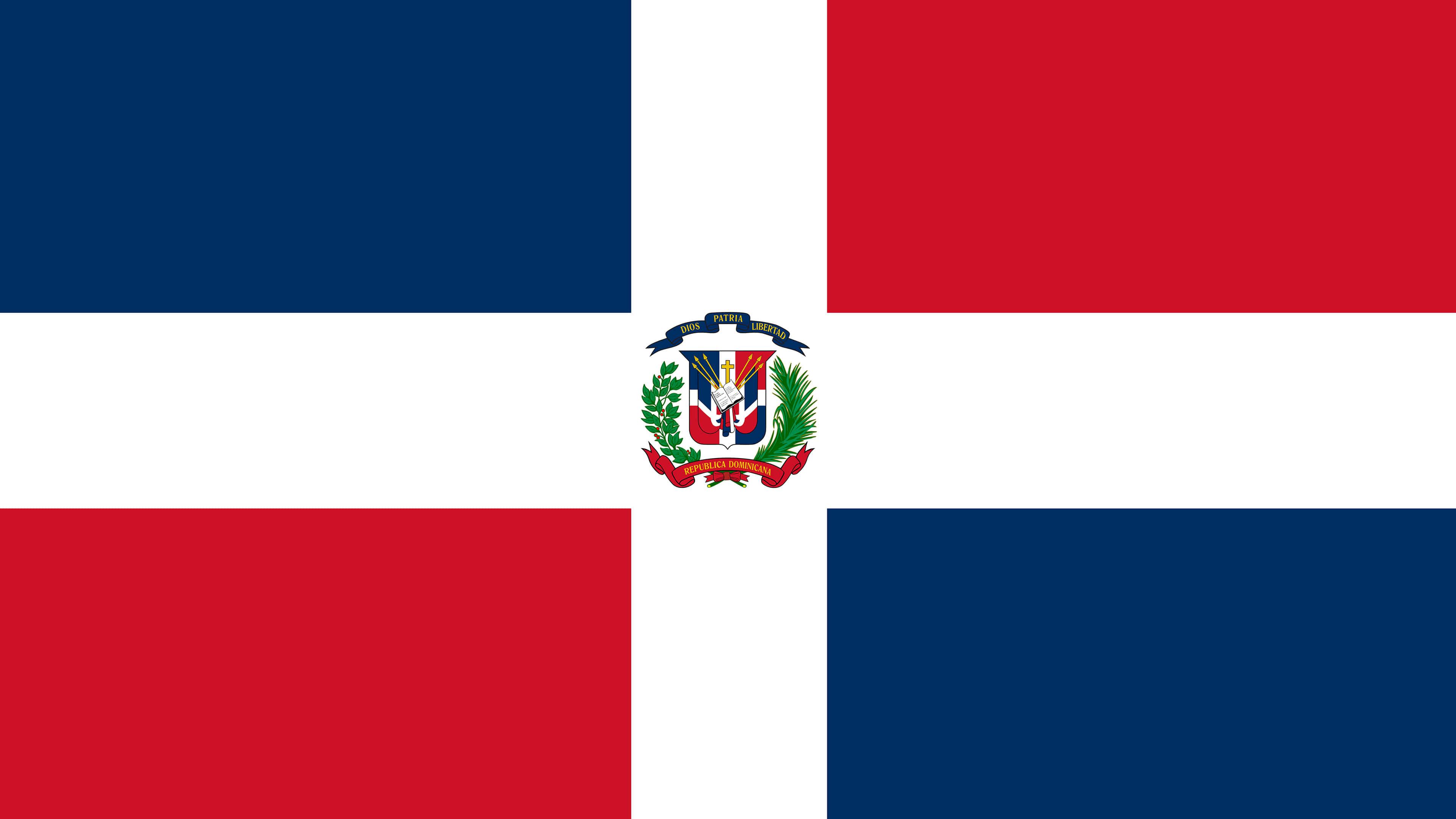 Dominican Republic Flag UHD 4K Wallpaper