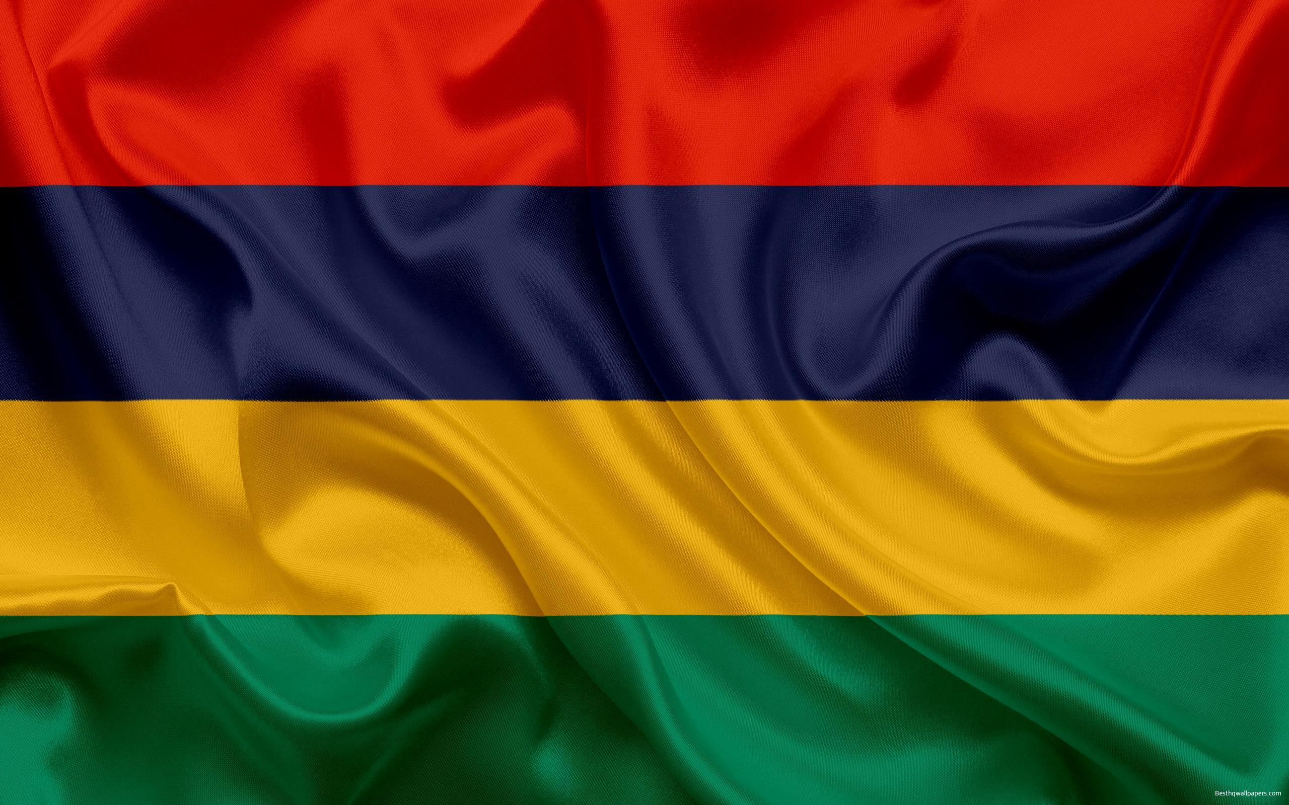 Download wallpaper Flag of Mauritius, National flag, Republic