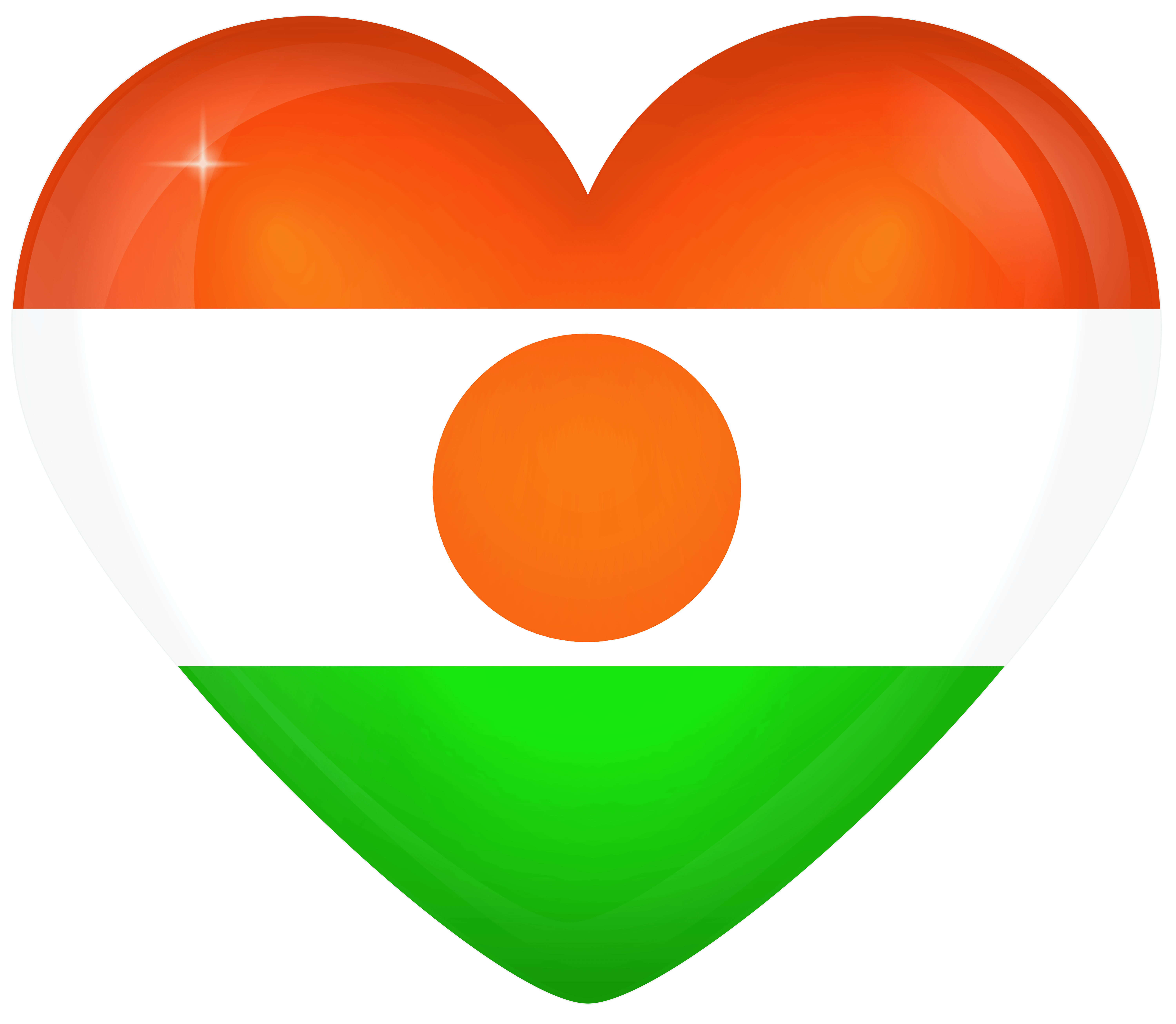 Niger Large Heart Flag Quality Image